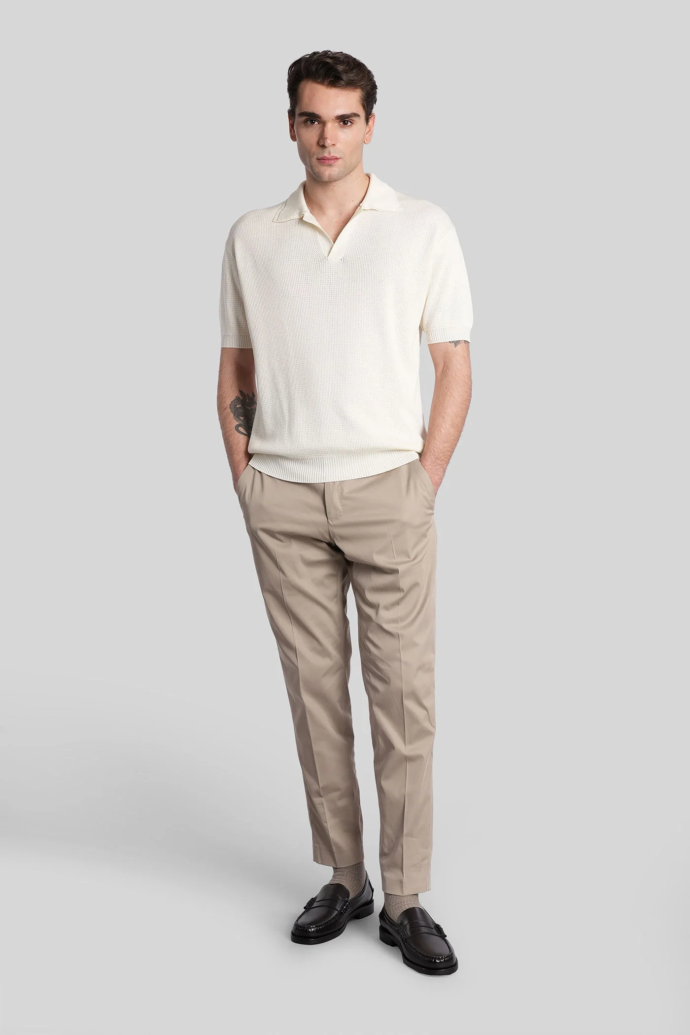 Sd80 Pants in beige cotton - Image 2