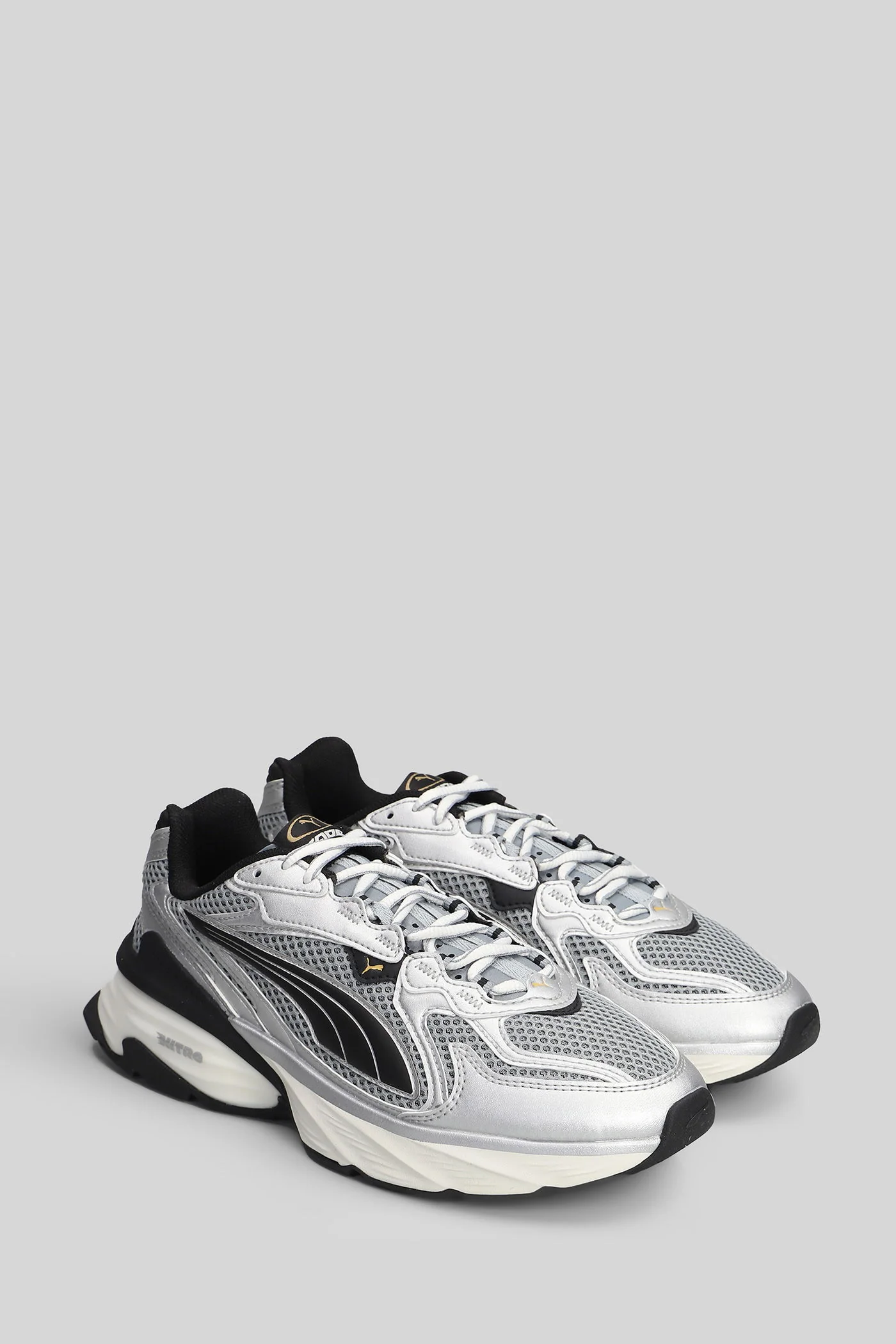 Fade Nitro Ls Sneakers in grey leather and fabric - Image 2