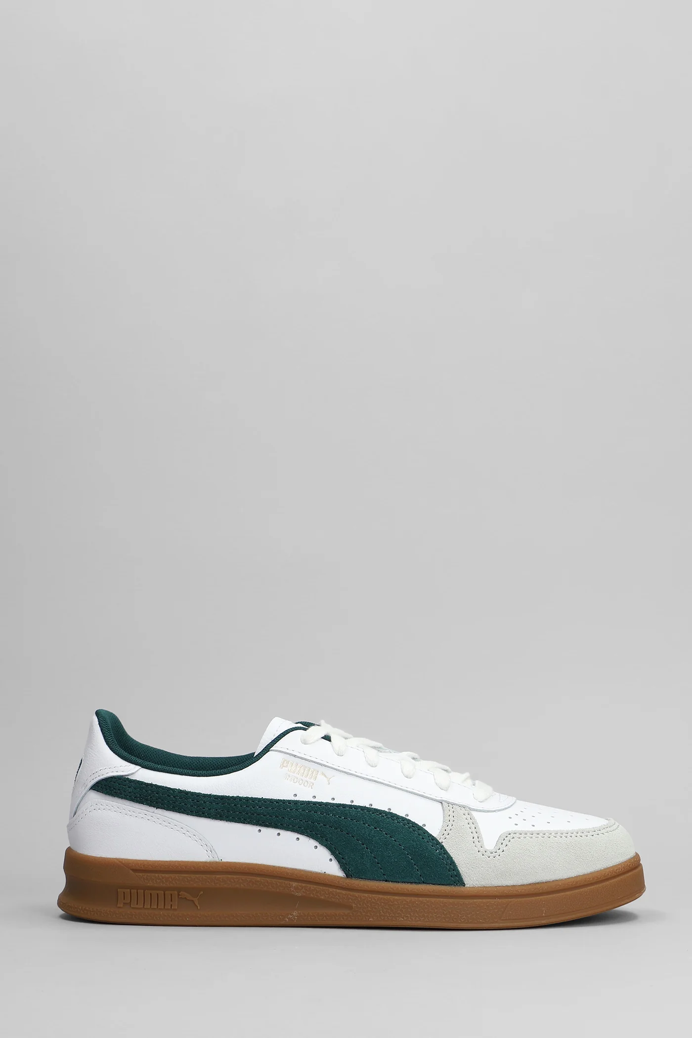 Indoor Sneakers in white suede and leather