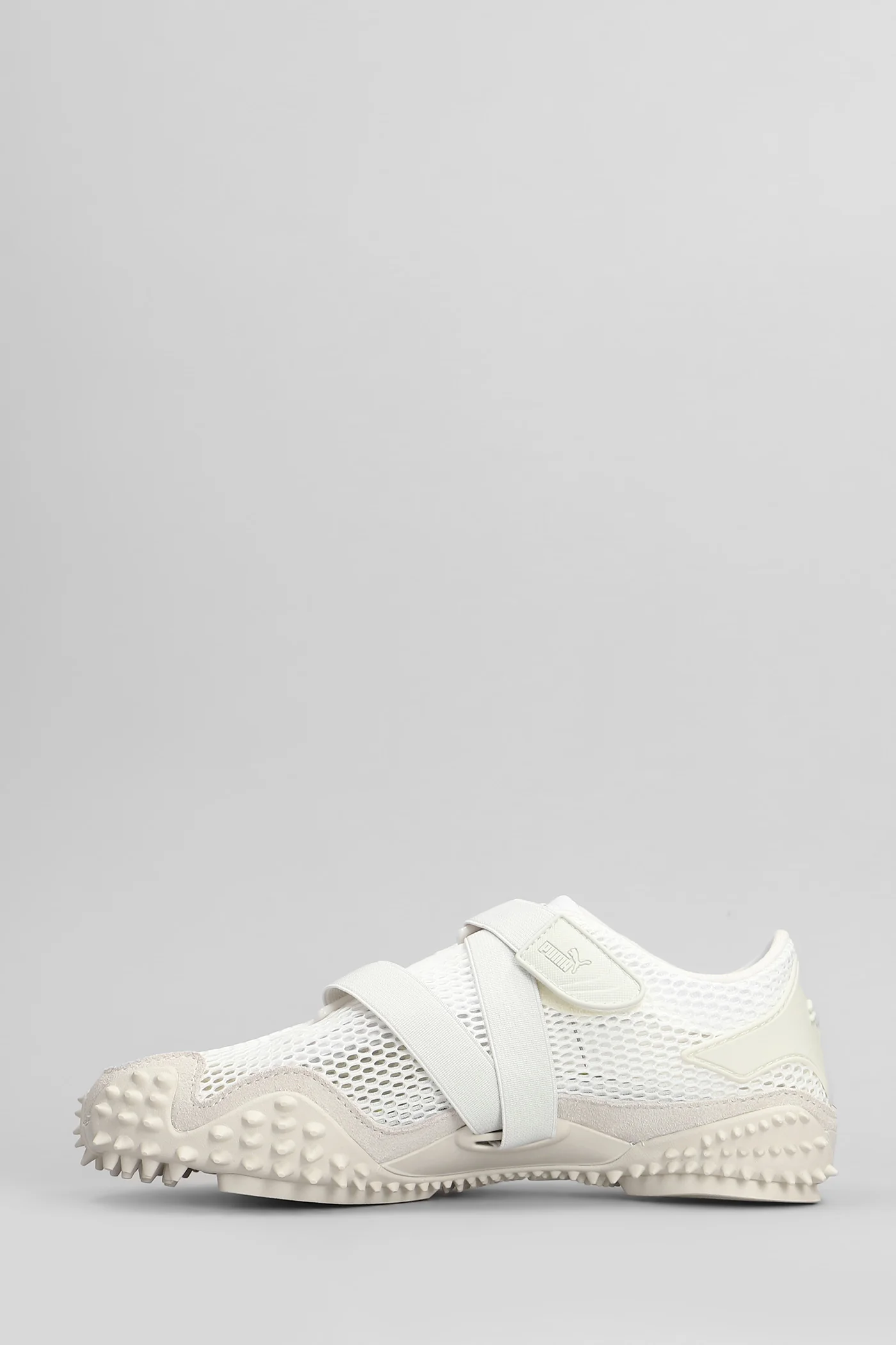 Mostro Mesh Sneakers in white leather and fabric - Image 3