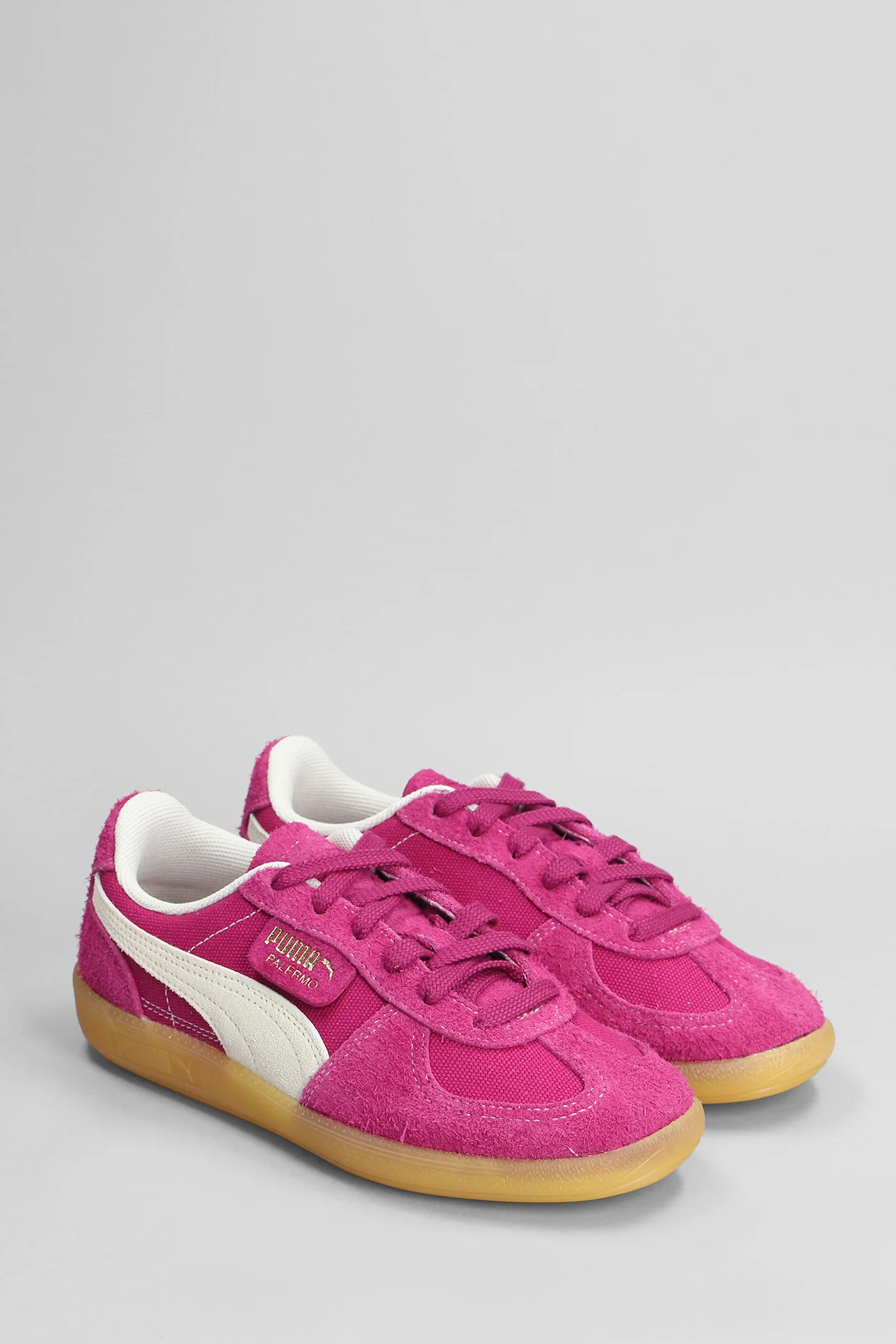 Palermo Vintage Sneakers in Viola Suede and fabric - Image 2