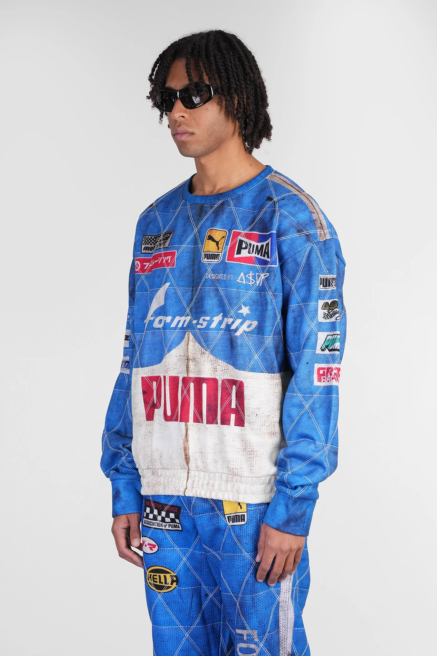 Quilt Sweatshirt Sweatshirt in blue polyester - Image 4