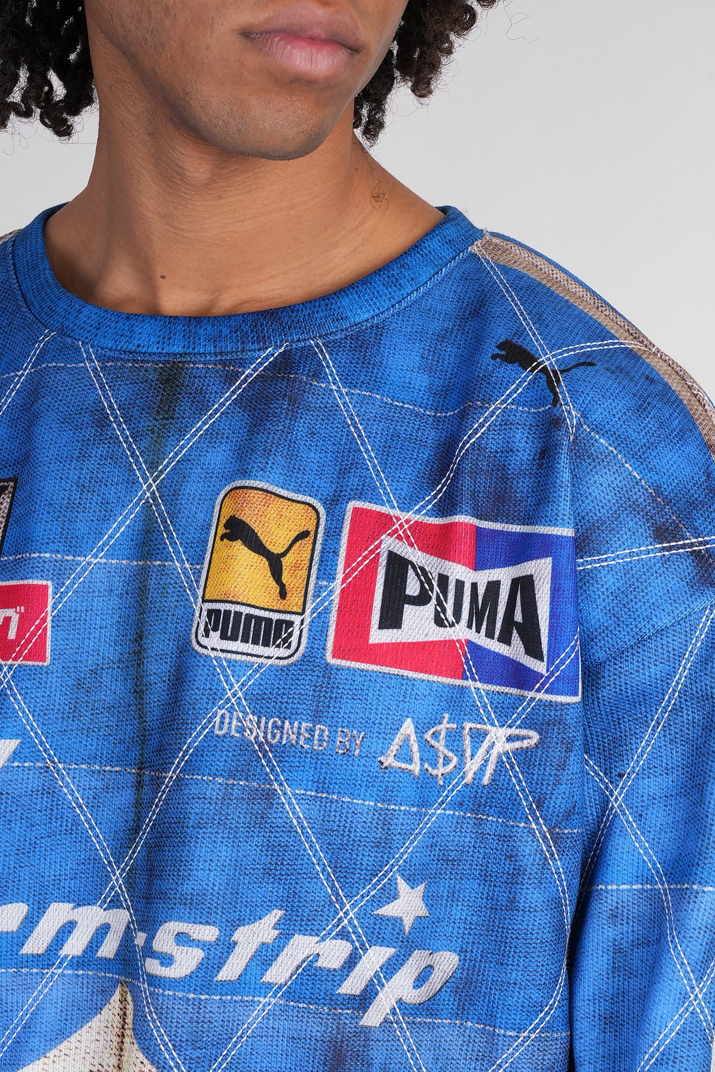 Quilt Sweatshirt Sweatshirt in blue polyester - Image 5