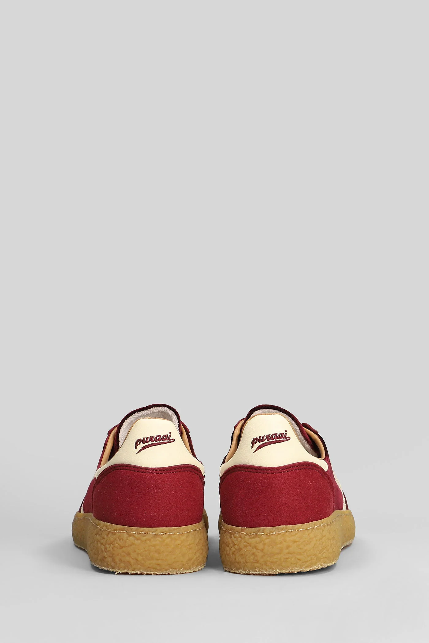 Sneakers in bordeaux Suede and fabric - Image 4