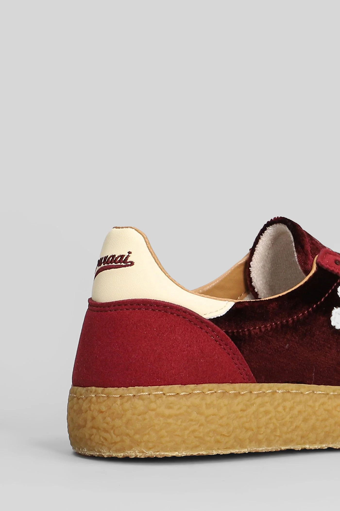 Sneakers in bordeaux Suede and fabric - Image 5