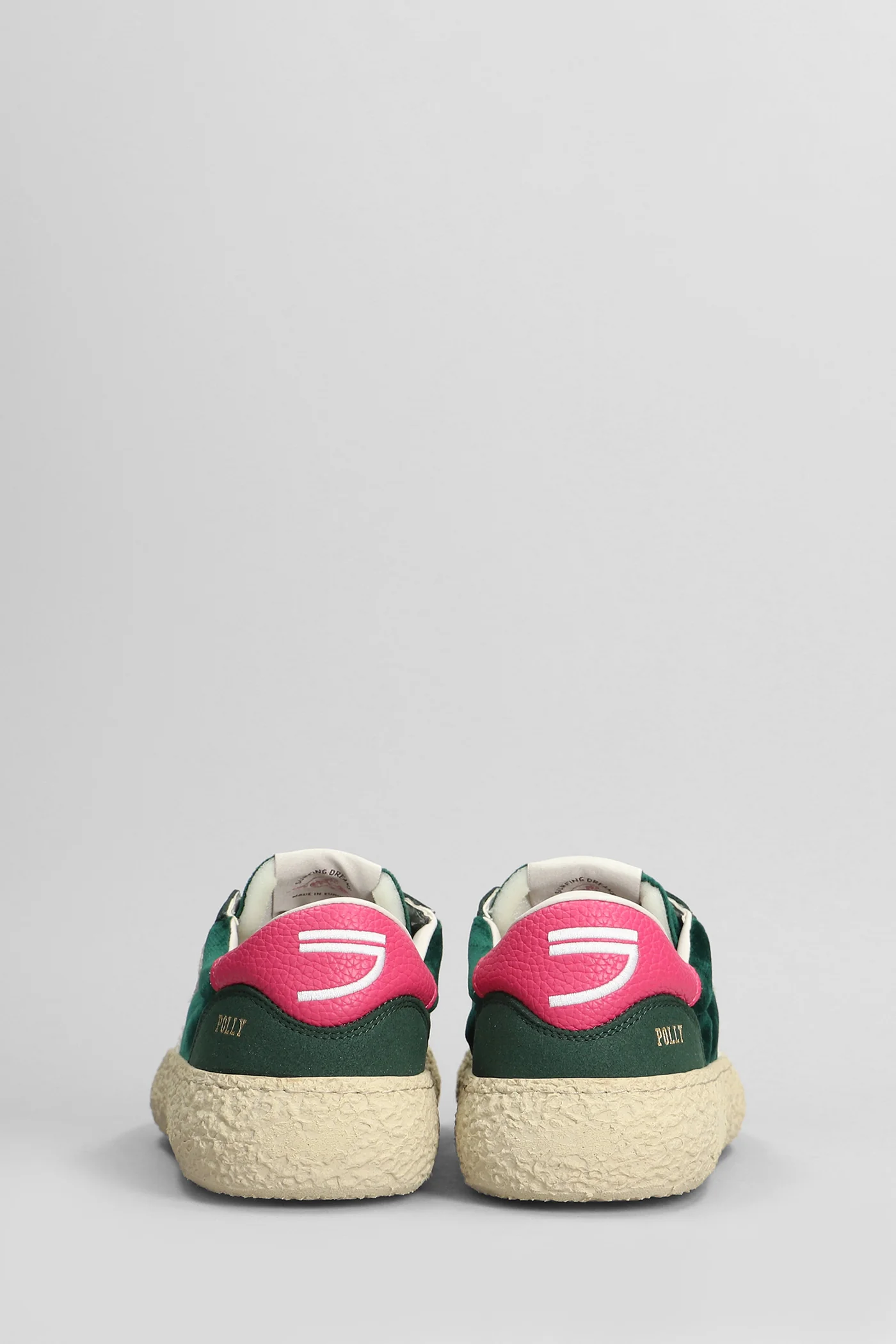 Sneakers in green velvet - Image 4