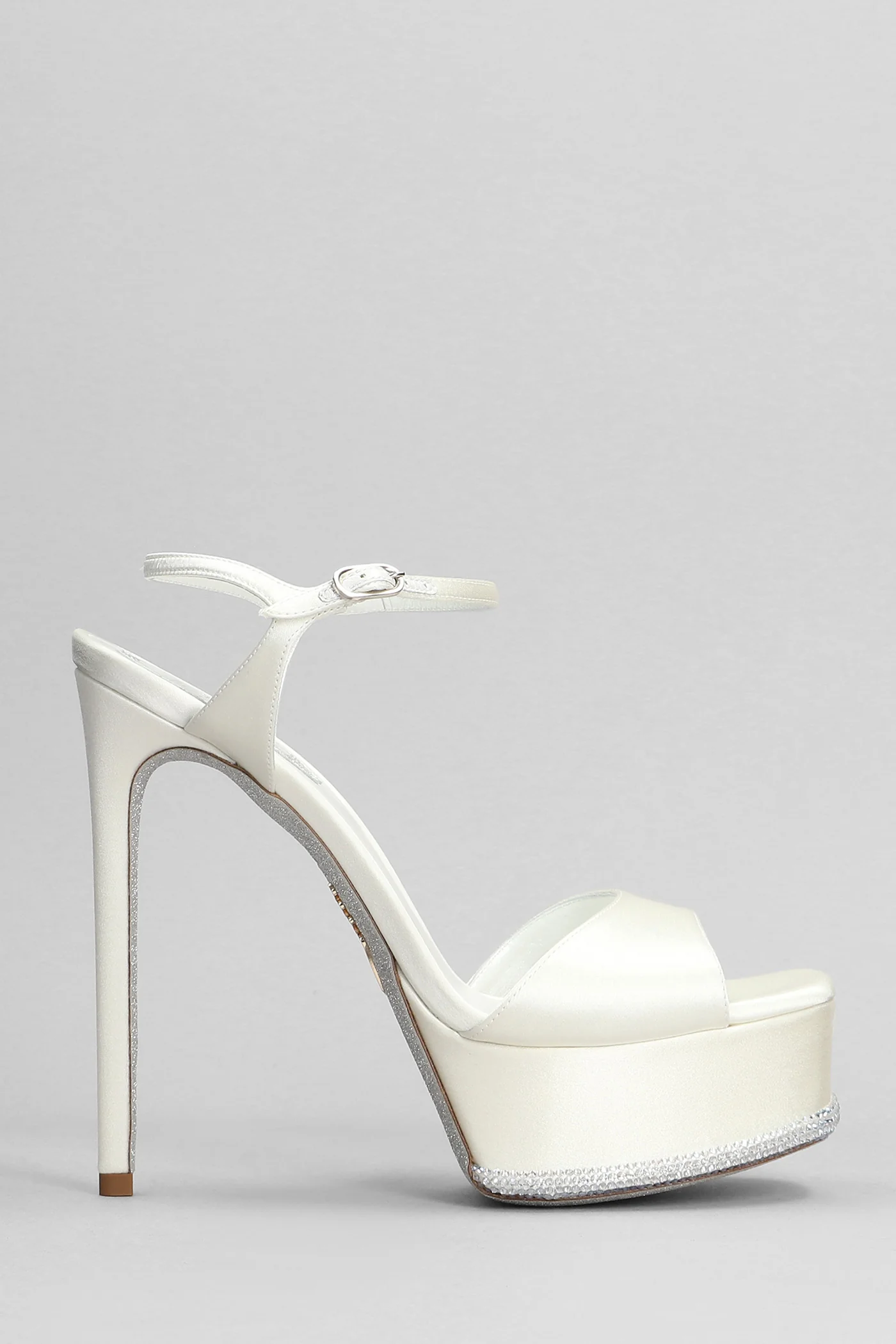 Anastasia Sandals in white satin