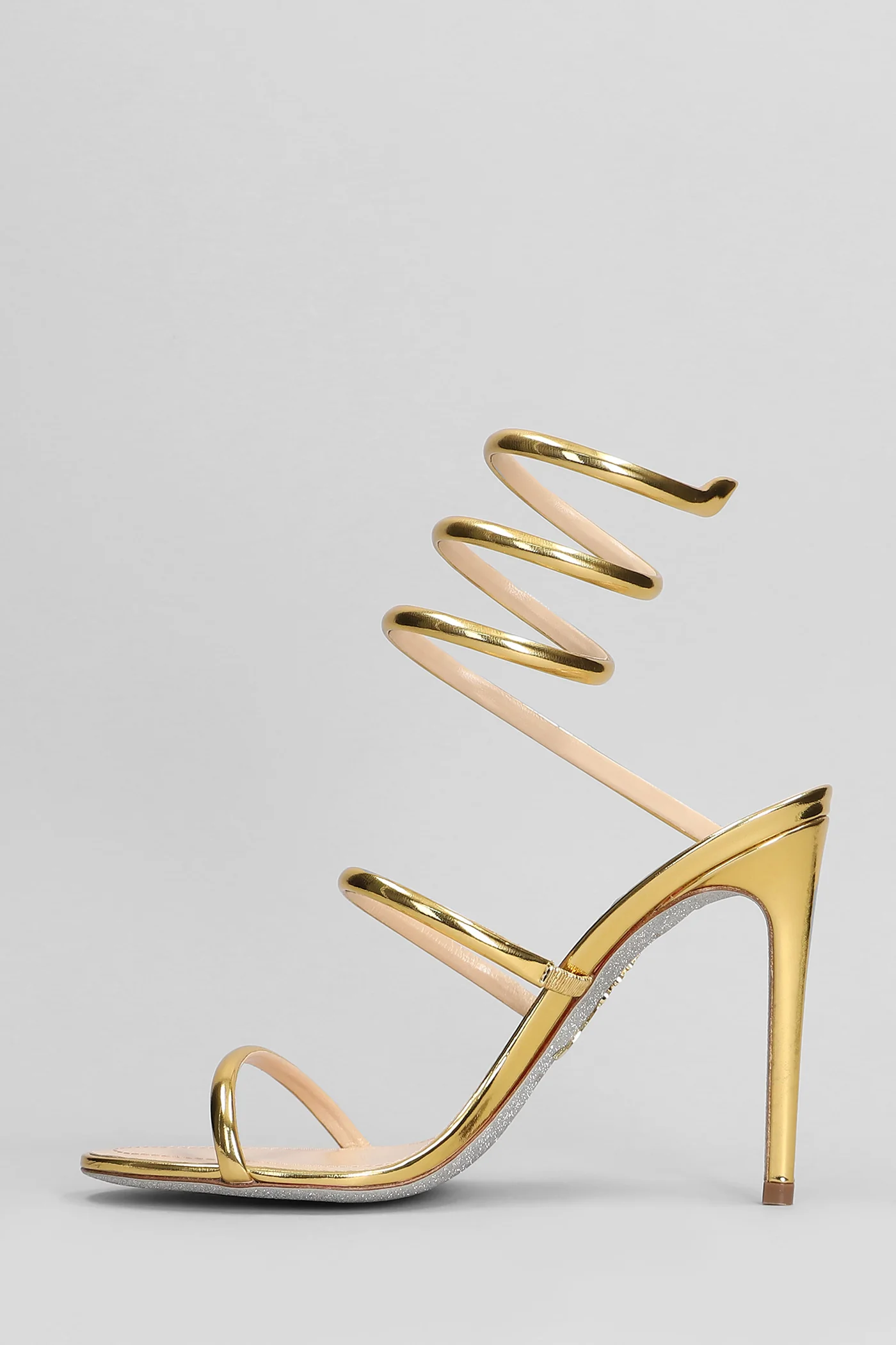 Cleo metallic Sandals in gold leather - Image 3