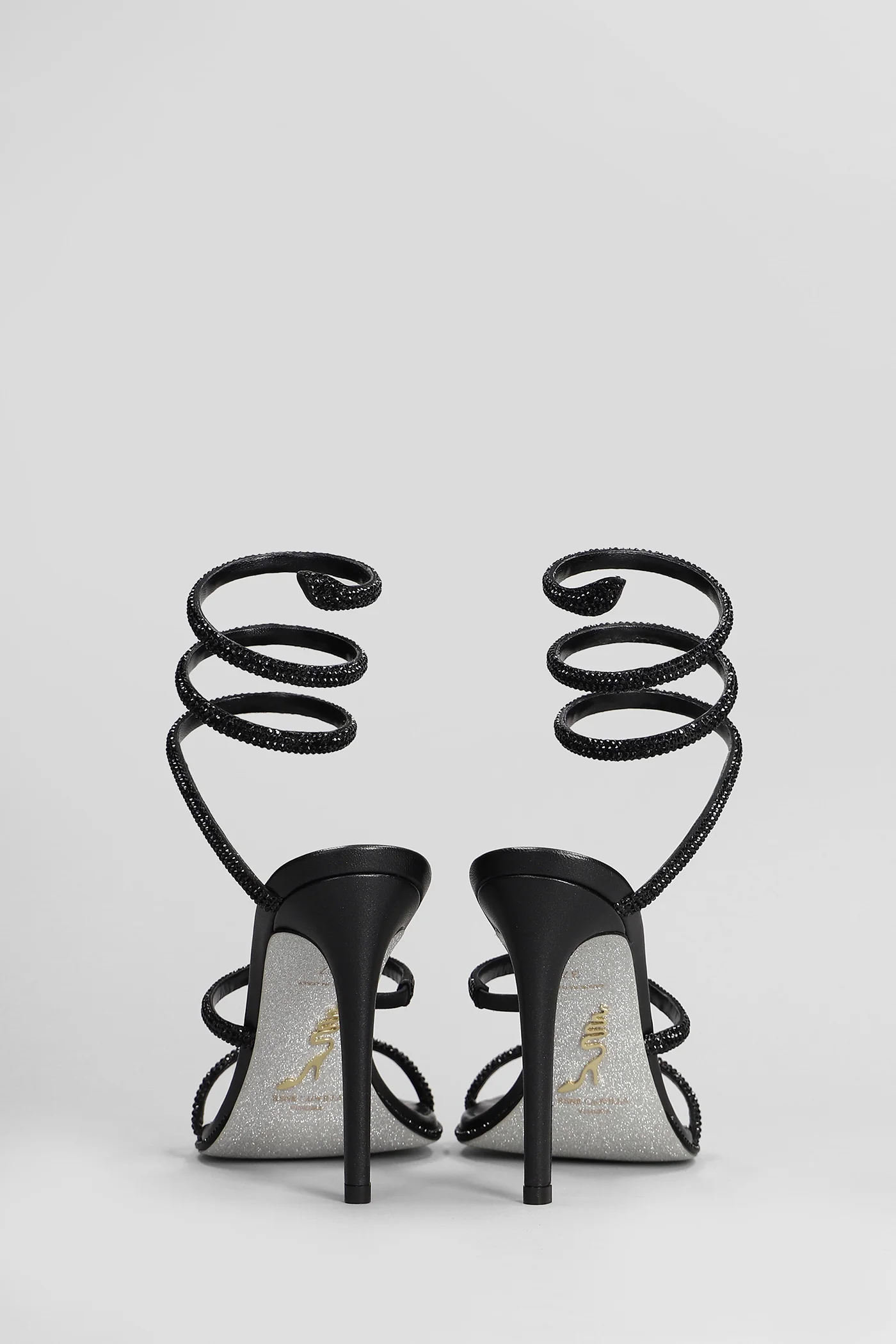 Cleo Sandals in black leather - Image 4