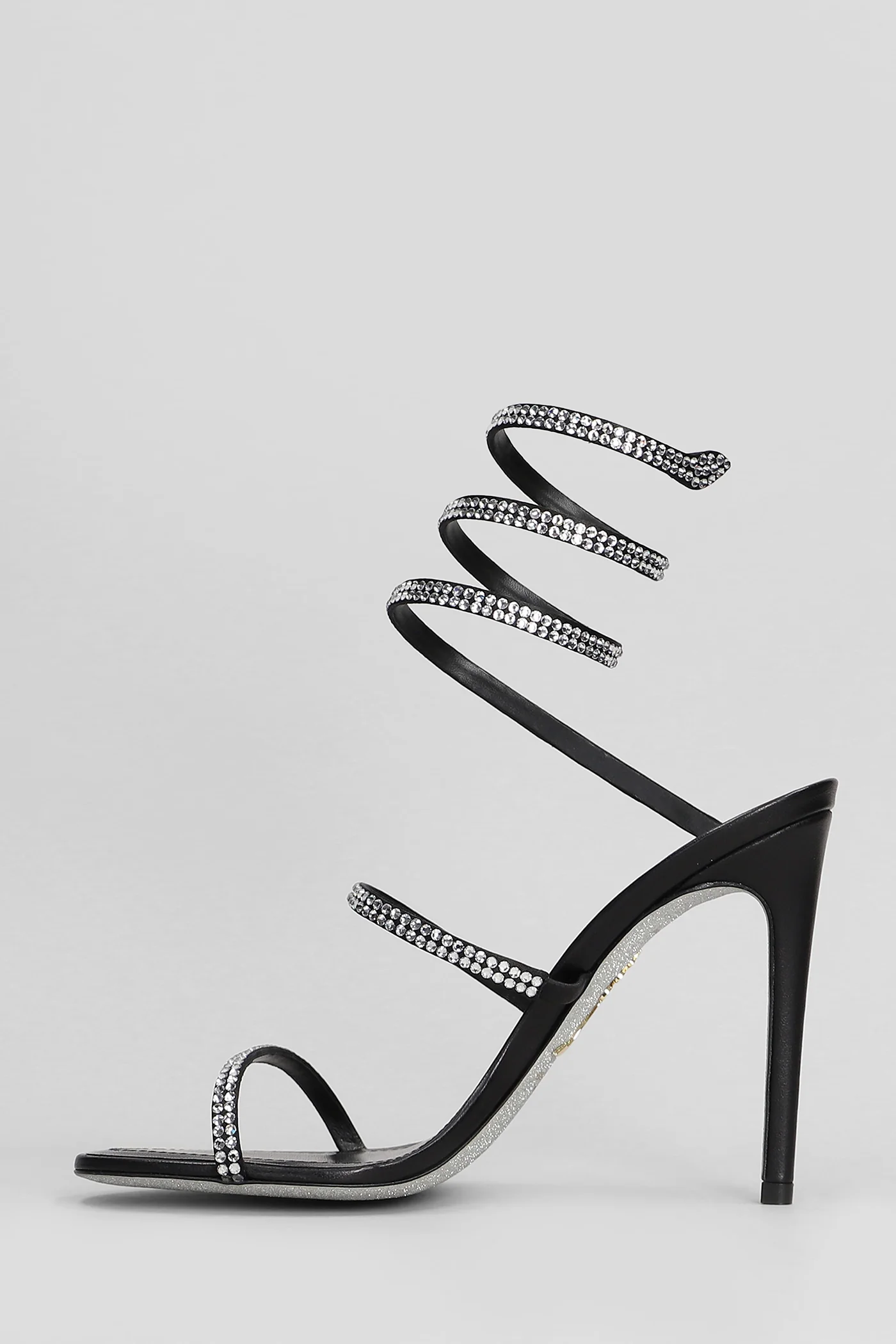 Cleo Sandals in black leather - Image 3
