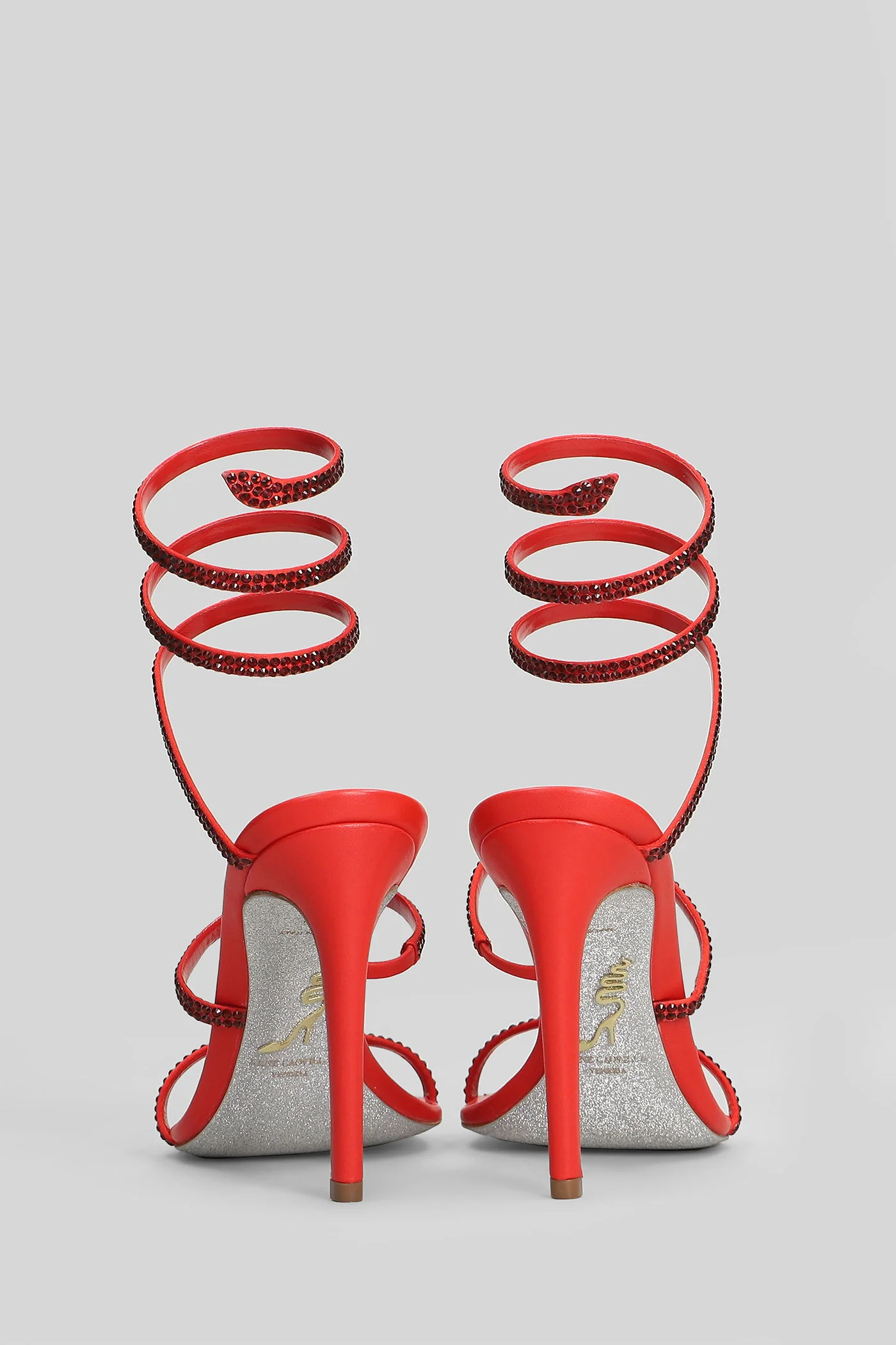 Cleo Sandals in red leather - Image 4