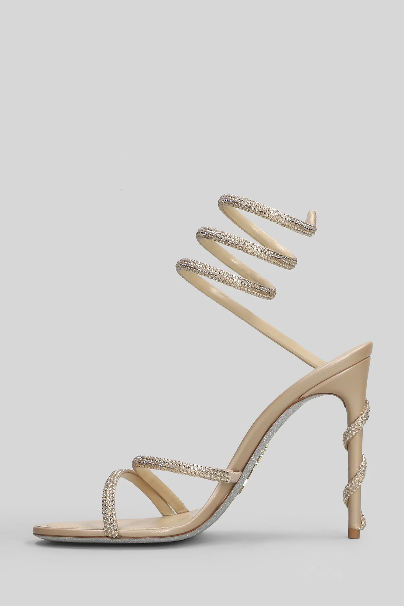 Margot Sandals in beige leather - Image 3
