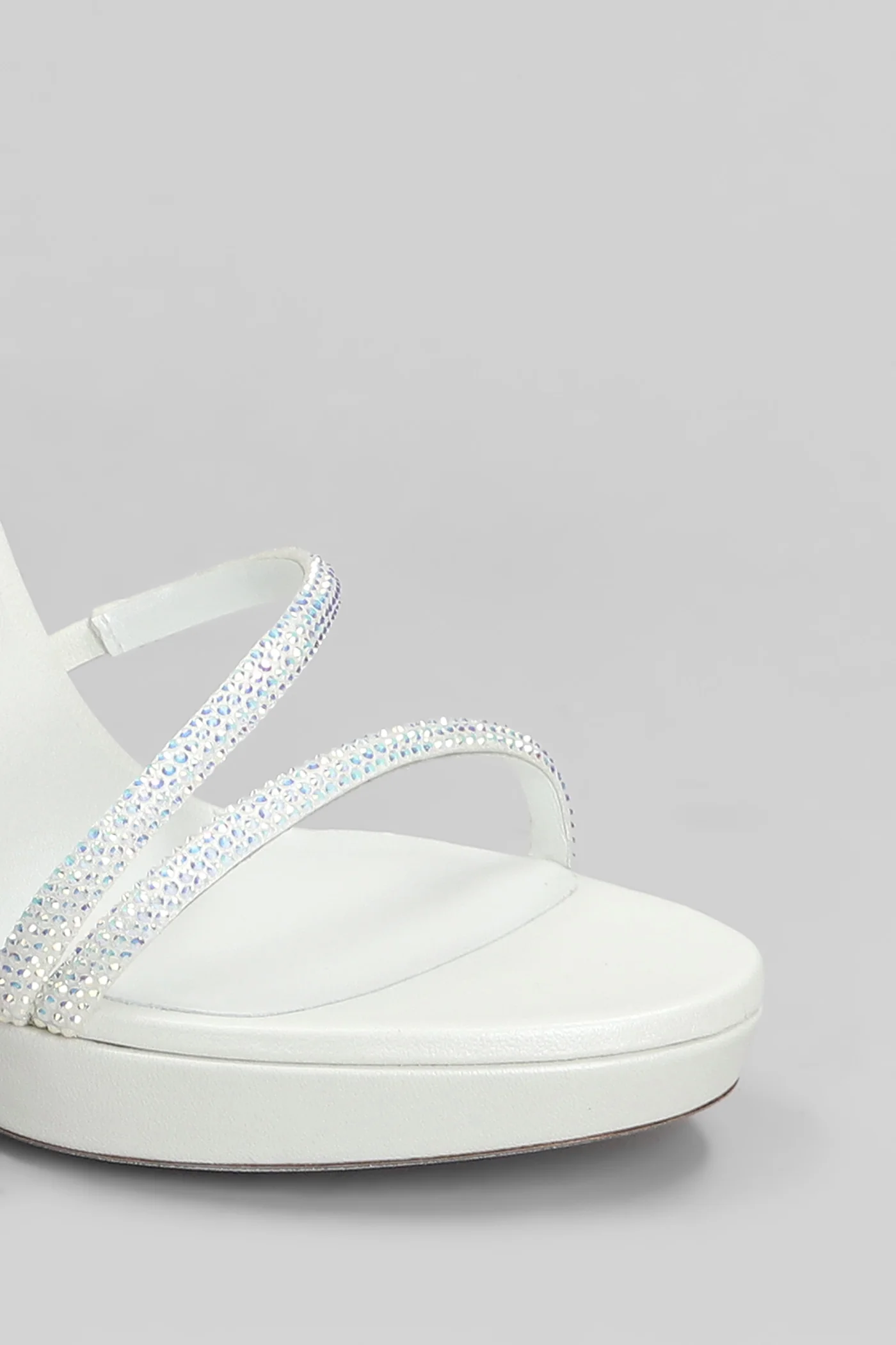 Margot Sandals in white leather - Image 5
