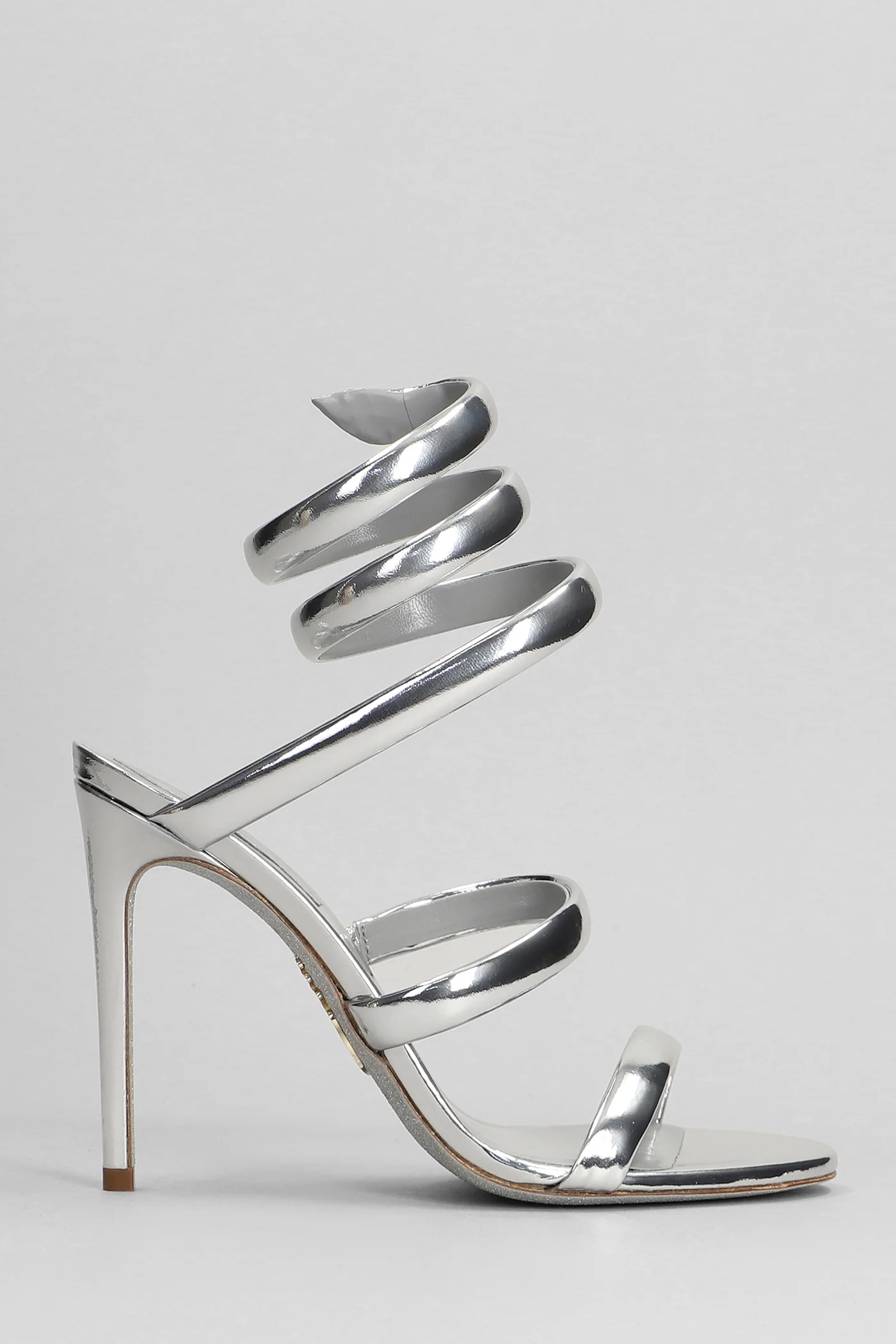 Serpente Sandals in silver leather
