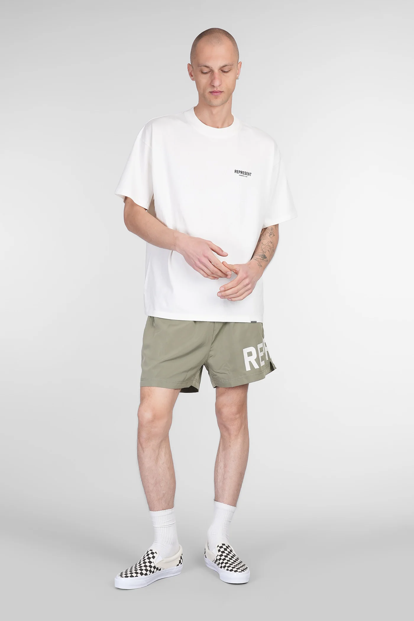 Beachwear in green polyester - Image 2