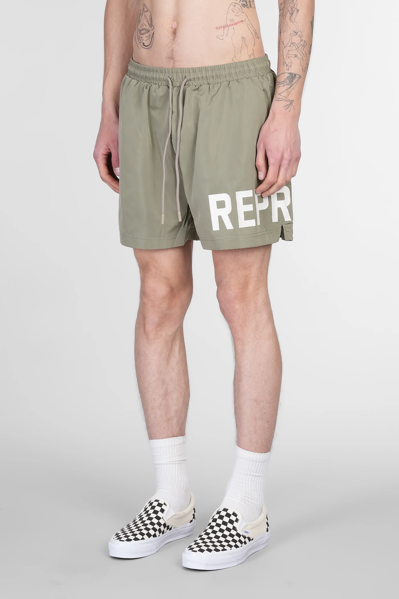 Beachwear in green polyester - Image 4