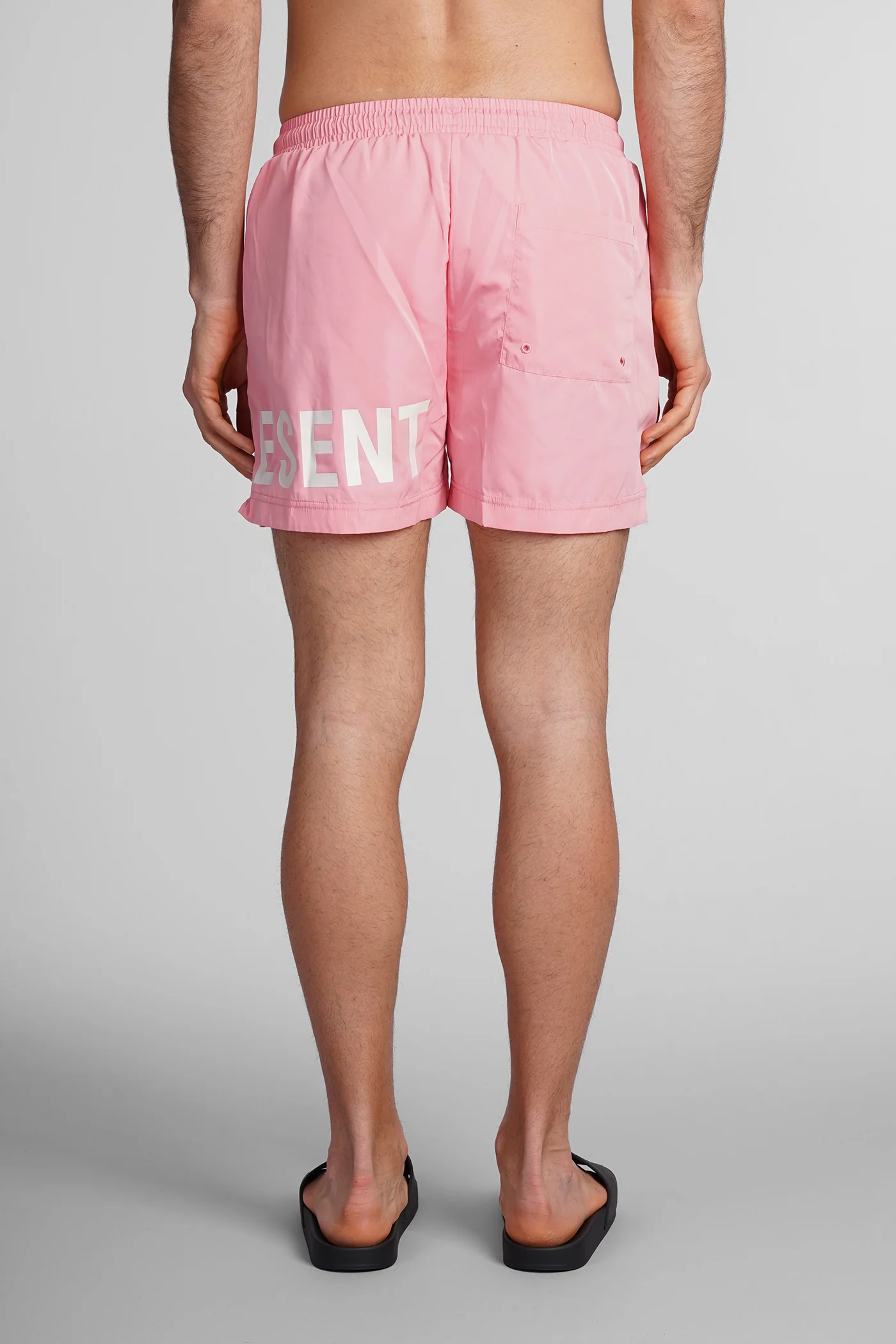 Beachwear in rose-pink polyester - Image 2