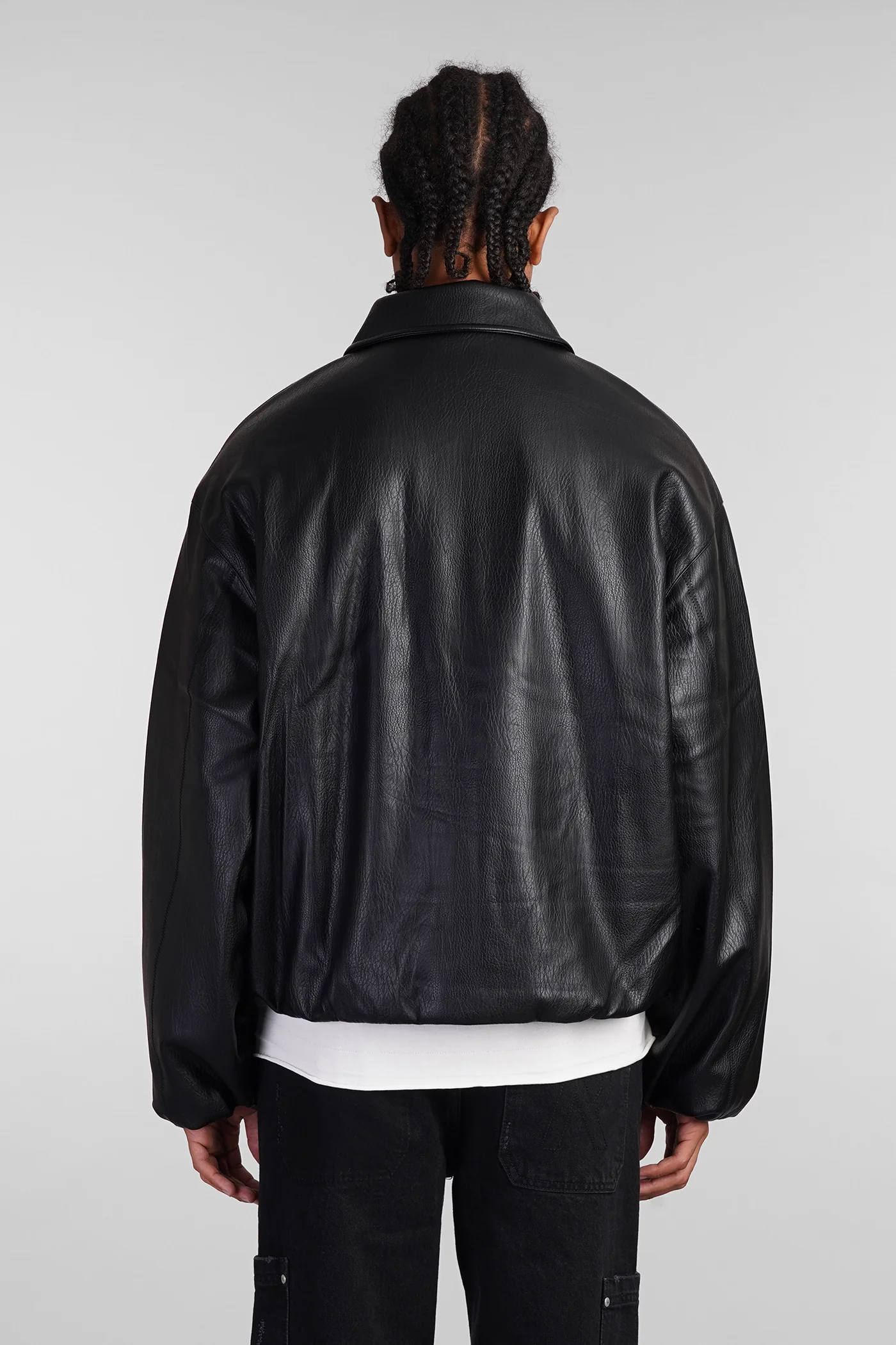 Bomber Jacket in black Polyuretan - Image 3