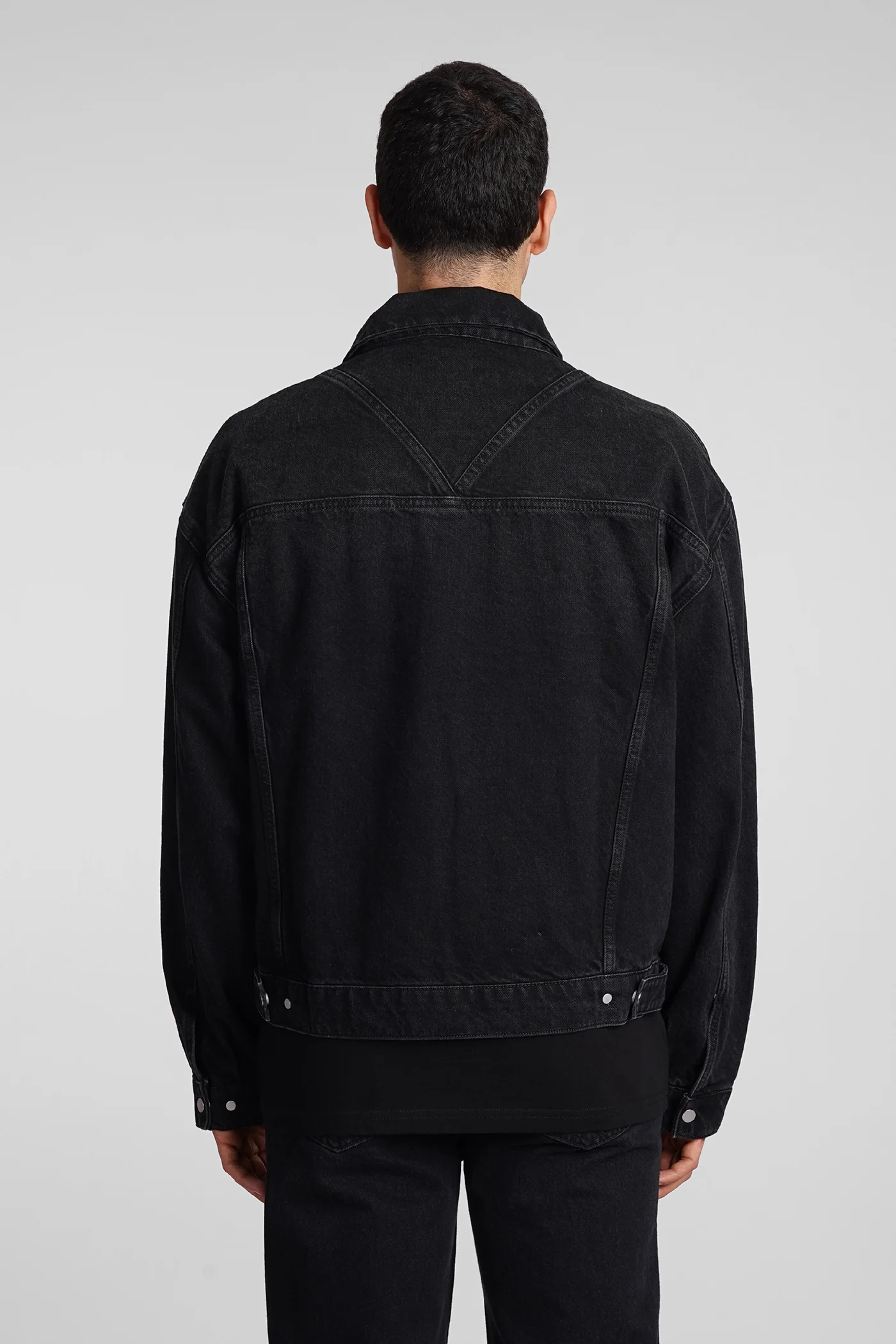 Denim Jackets in black cotton - Image 3