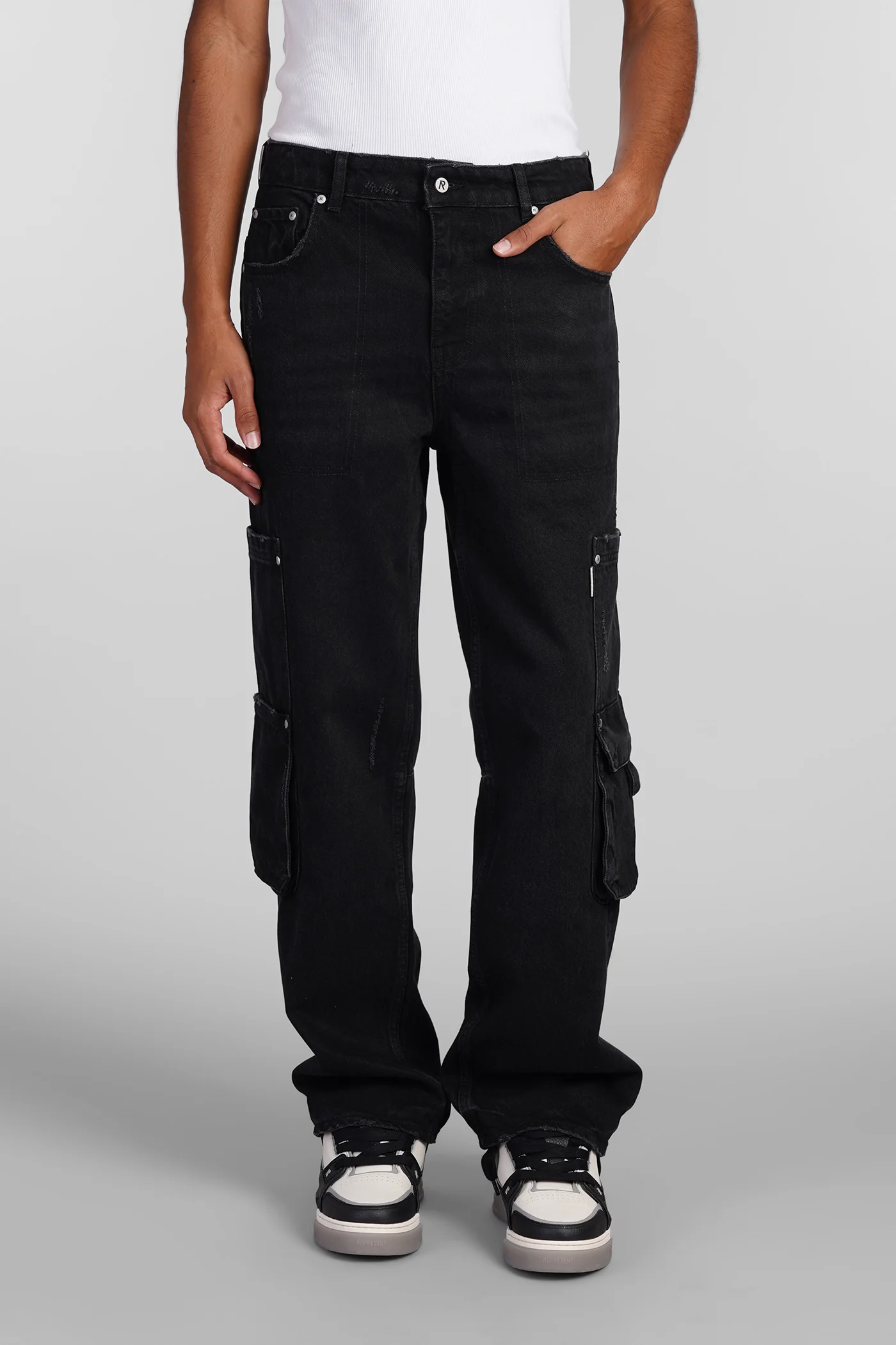 Jeans in black cotton