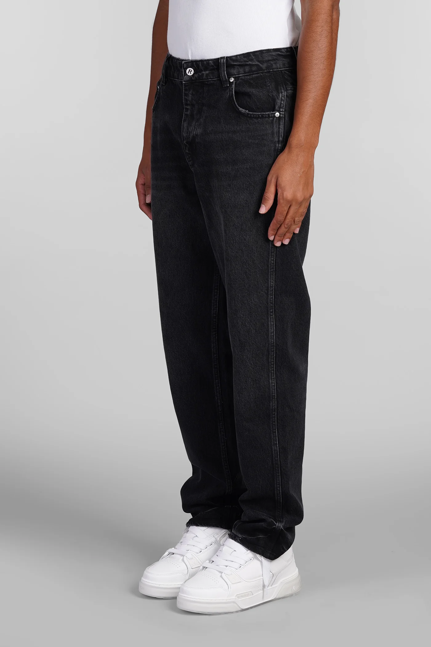 Jeans in black cotton - Image 4