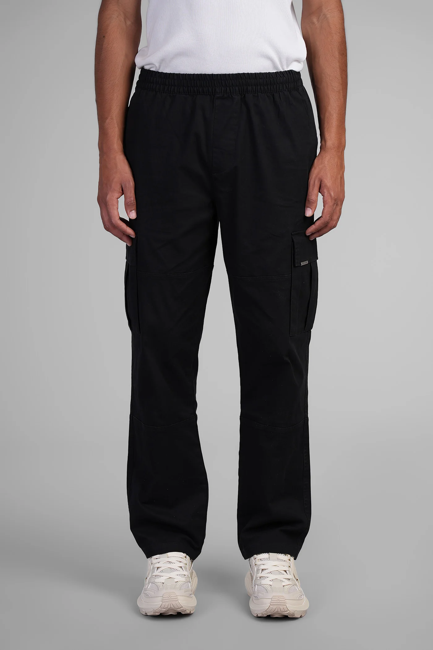Pants in black cotton