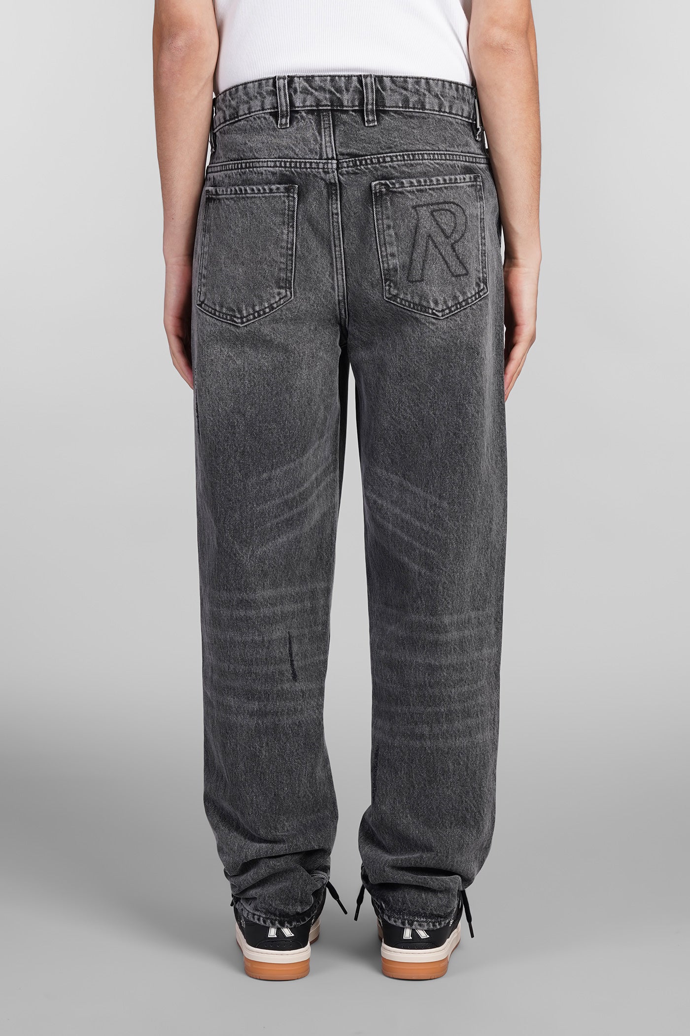R2 rep denim Jeans in grey cotton - Image 3