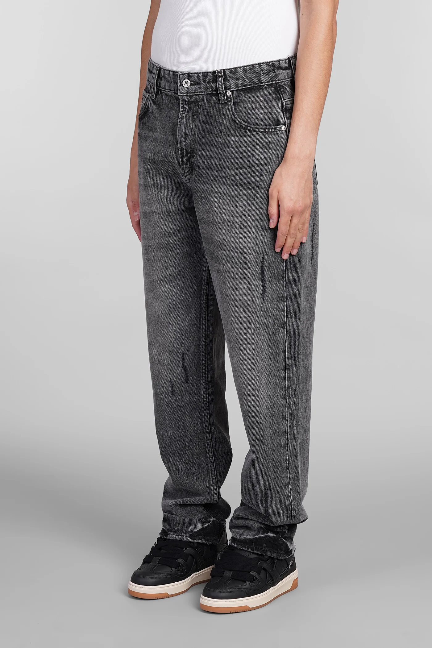 R2 rep denim Jeans in grey cotton - Image 4