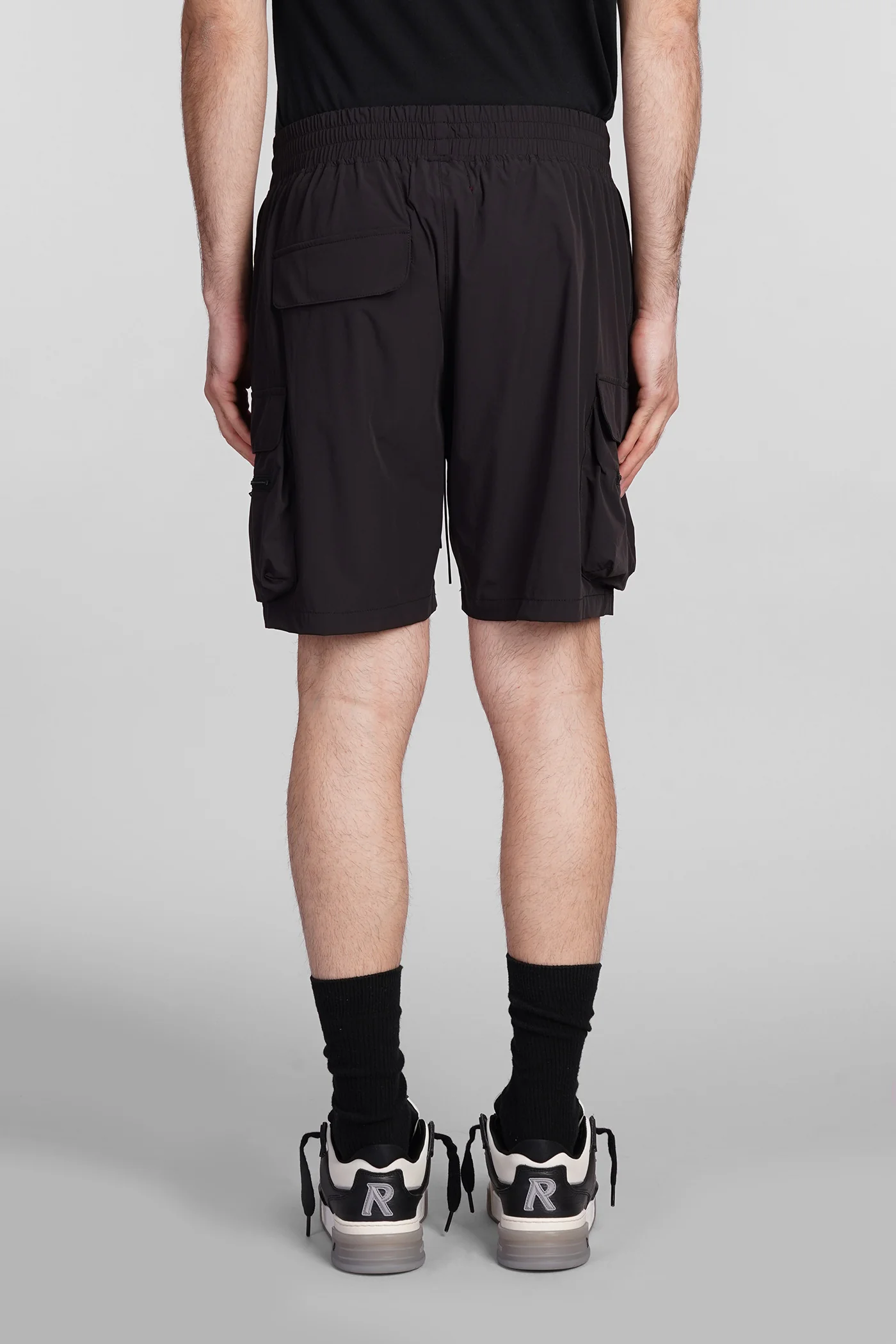 Shorts in black nylon - Image 3