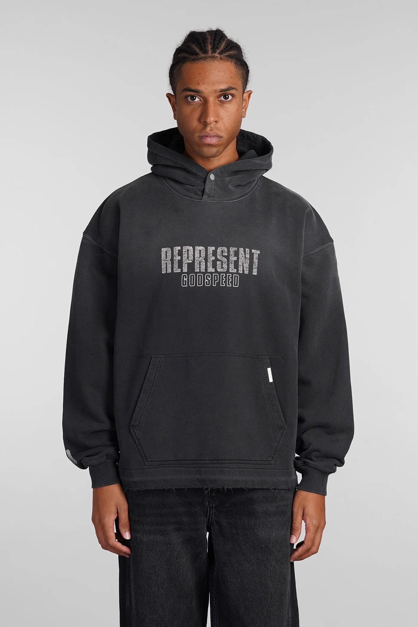 Sweatshirt in black cotton
