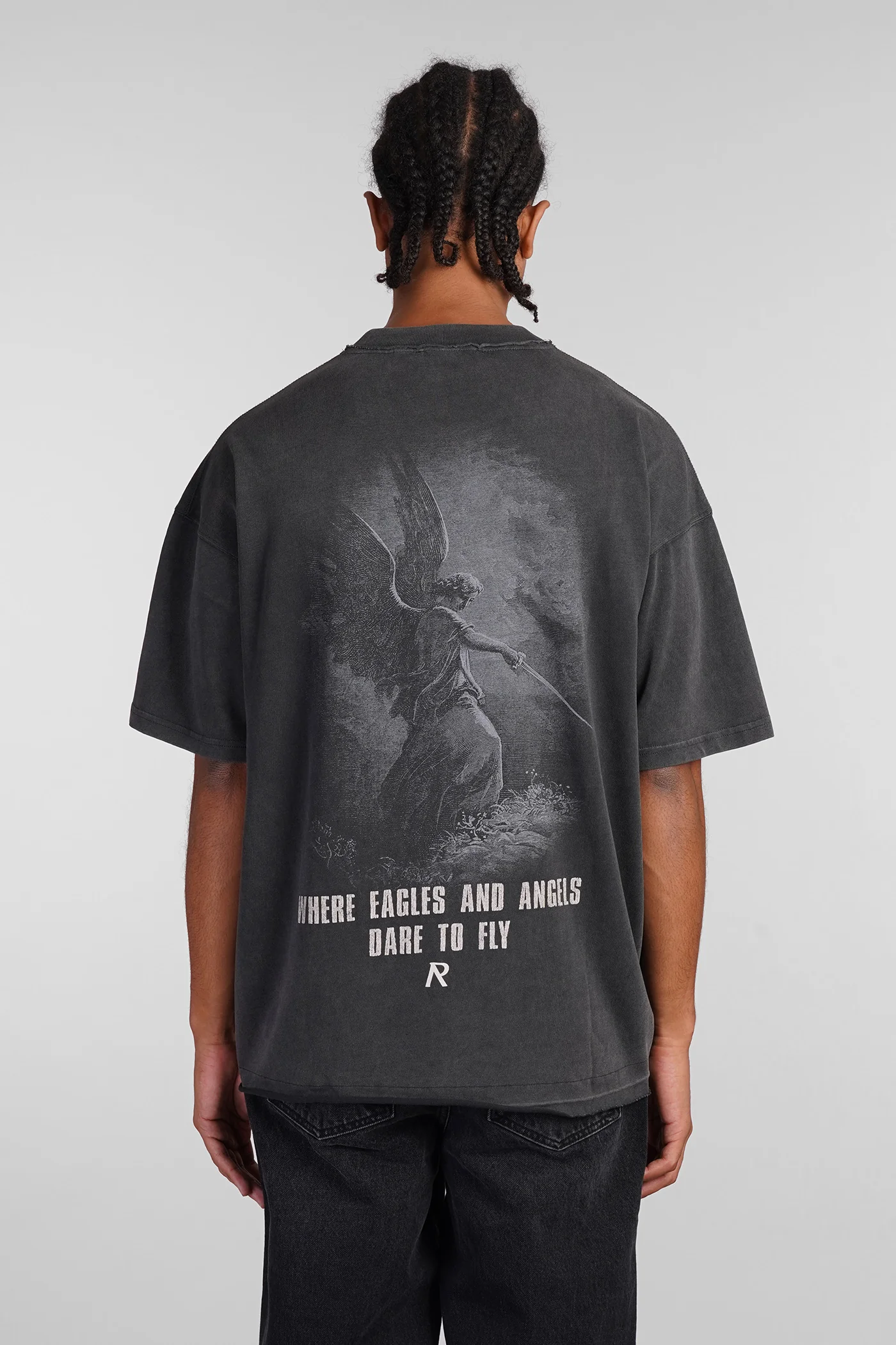 T-Shirt in black cotton - Image 3