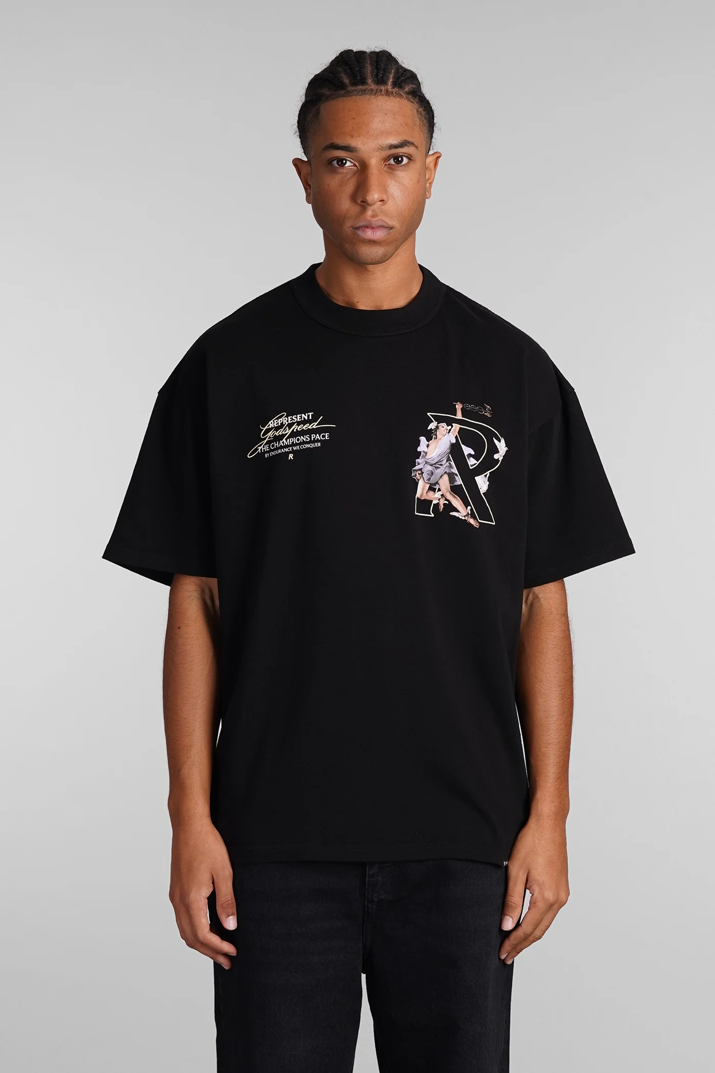 T-Shirt in black cotton