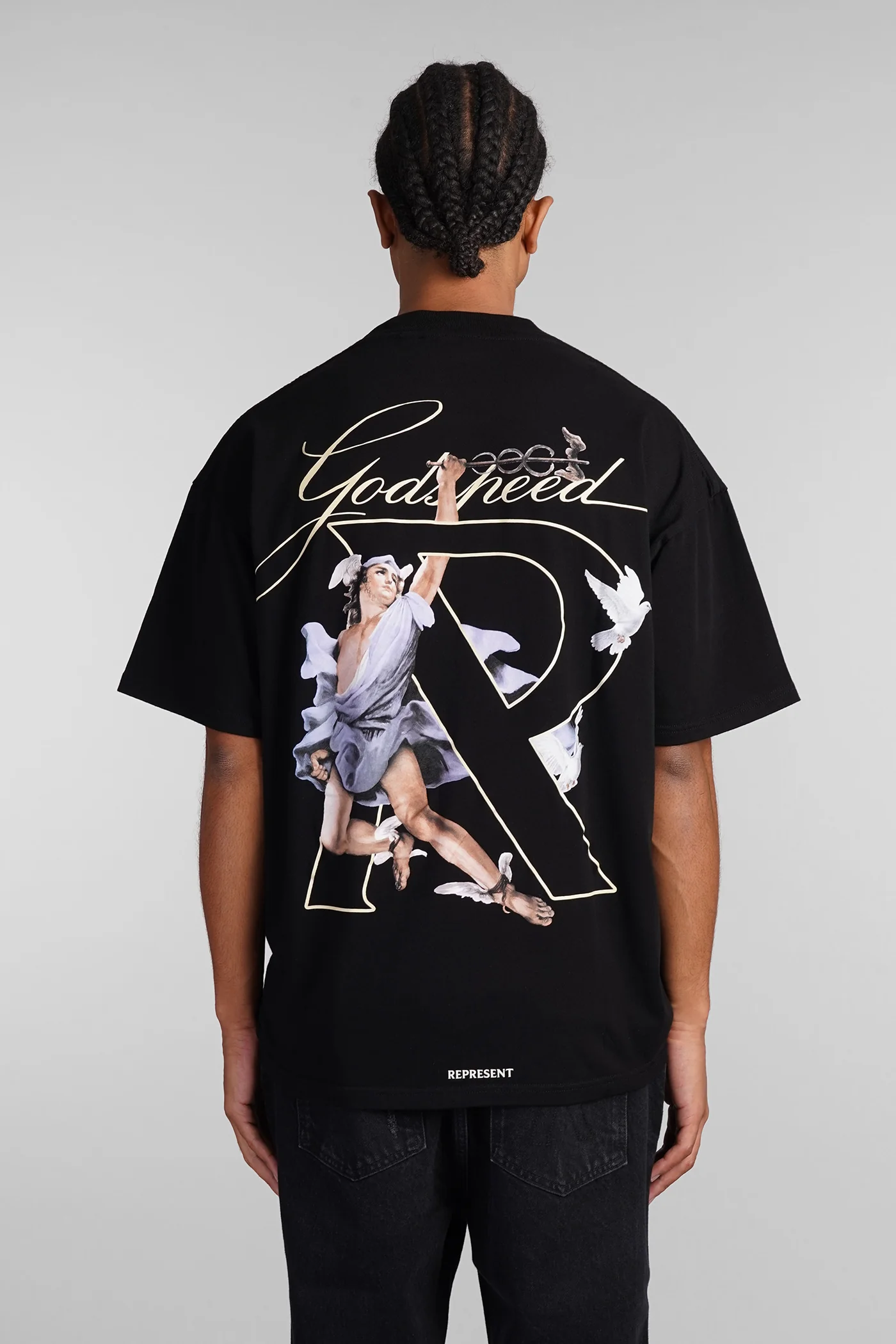 T-Shirt in black cotton - Image 3