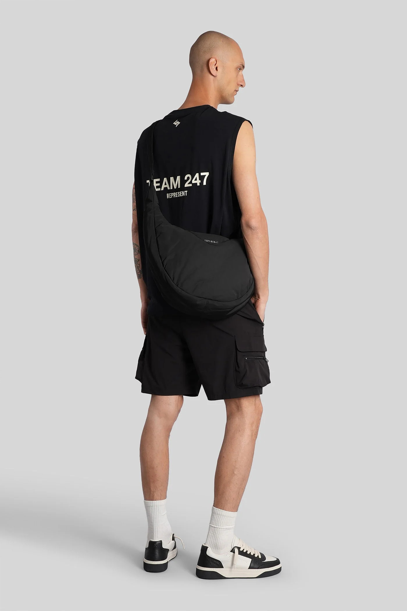 tank Top in black polyester - Image 2