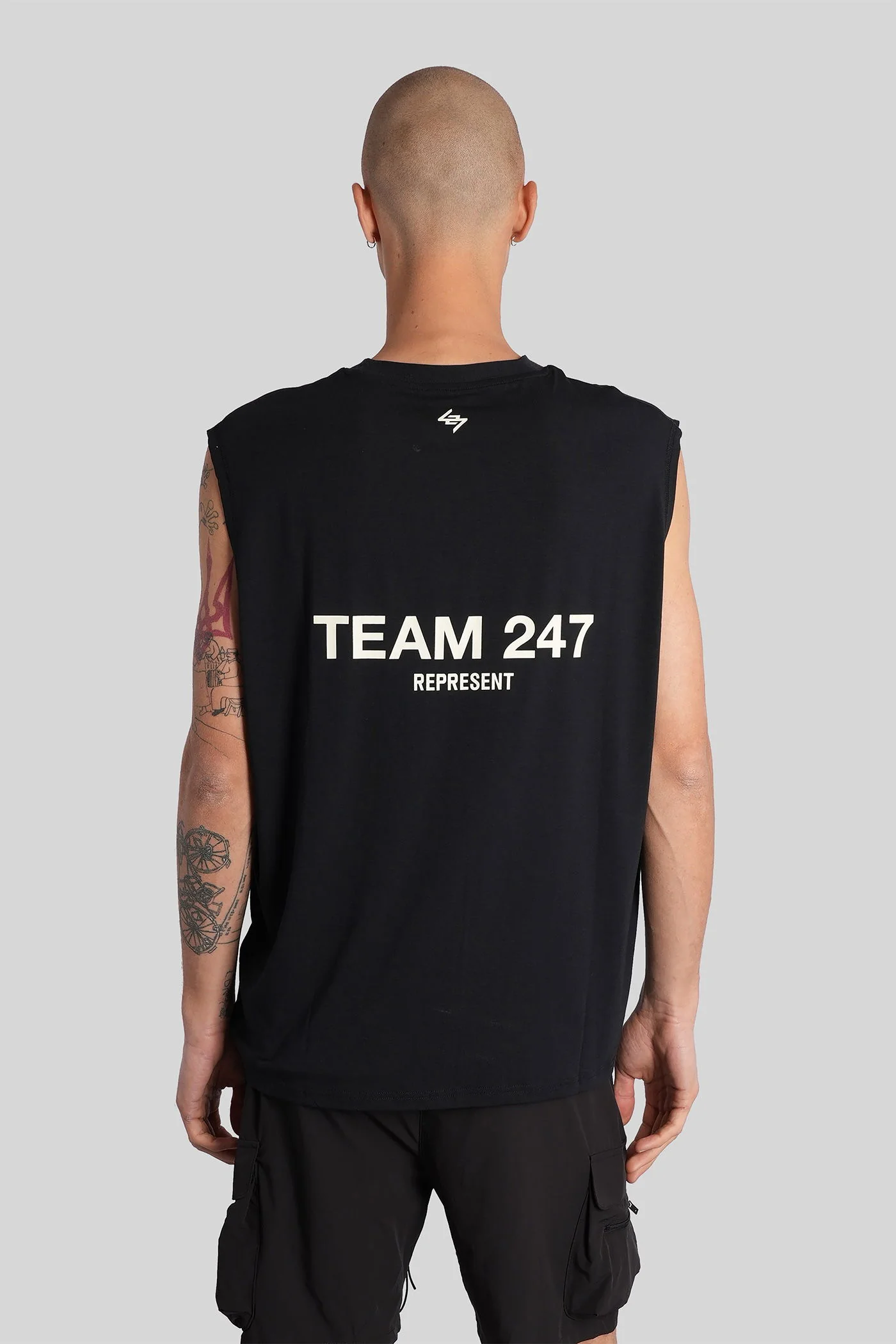 tank Top in black polyester - Image 3