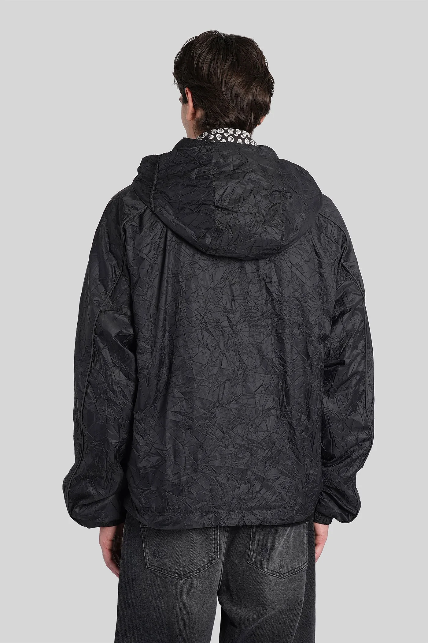 Casual jacket in black nylon - Image 3