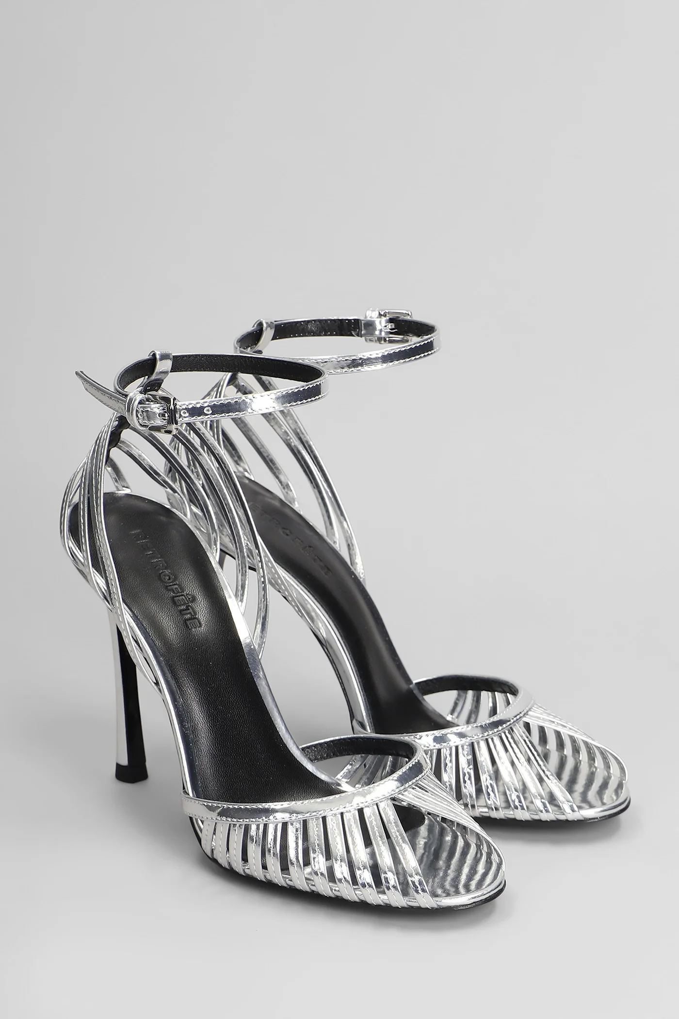 Analu Sandals in silver leather - Image 2