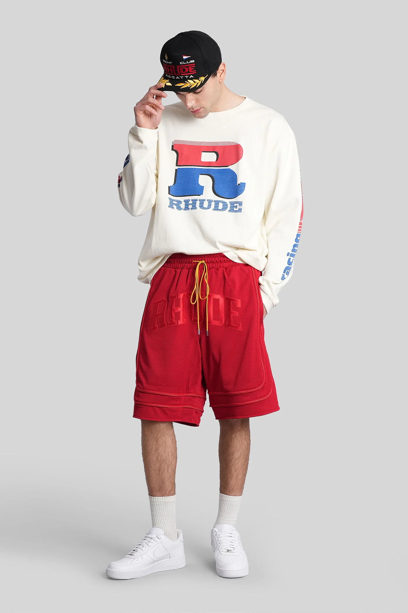 Shorts in red polyester - Image 2