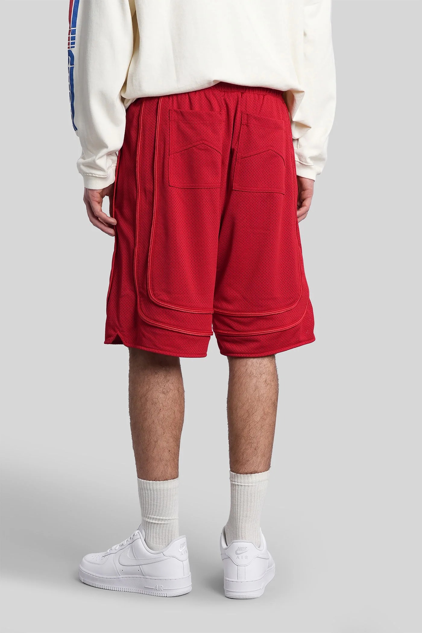 Shorts in red polyester - Image 3