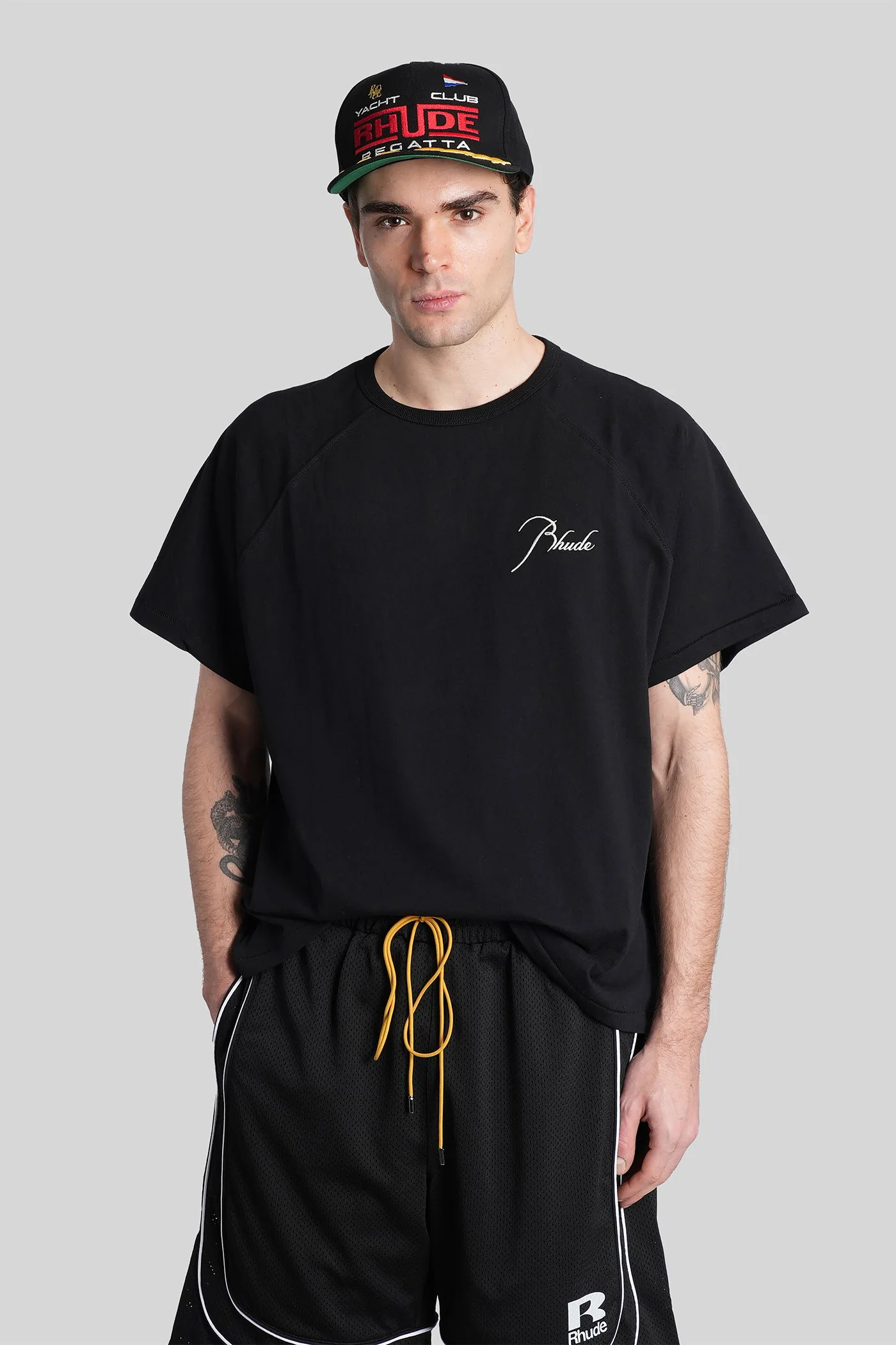 T-Shirt in black cotton - Image 35
