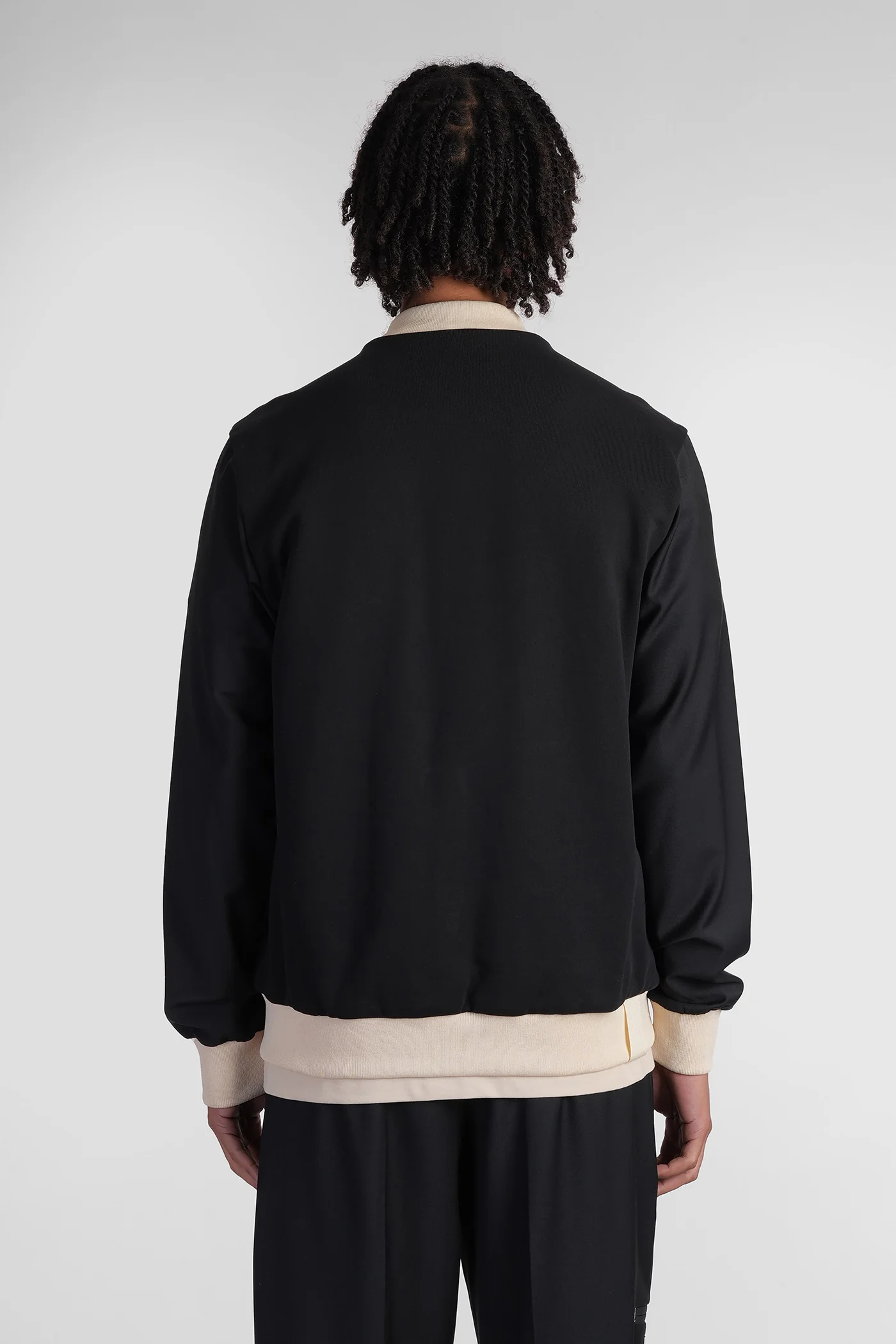 Bomber Jacket in black cotton - Image 3
