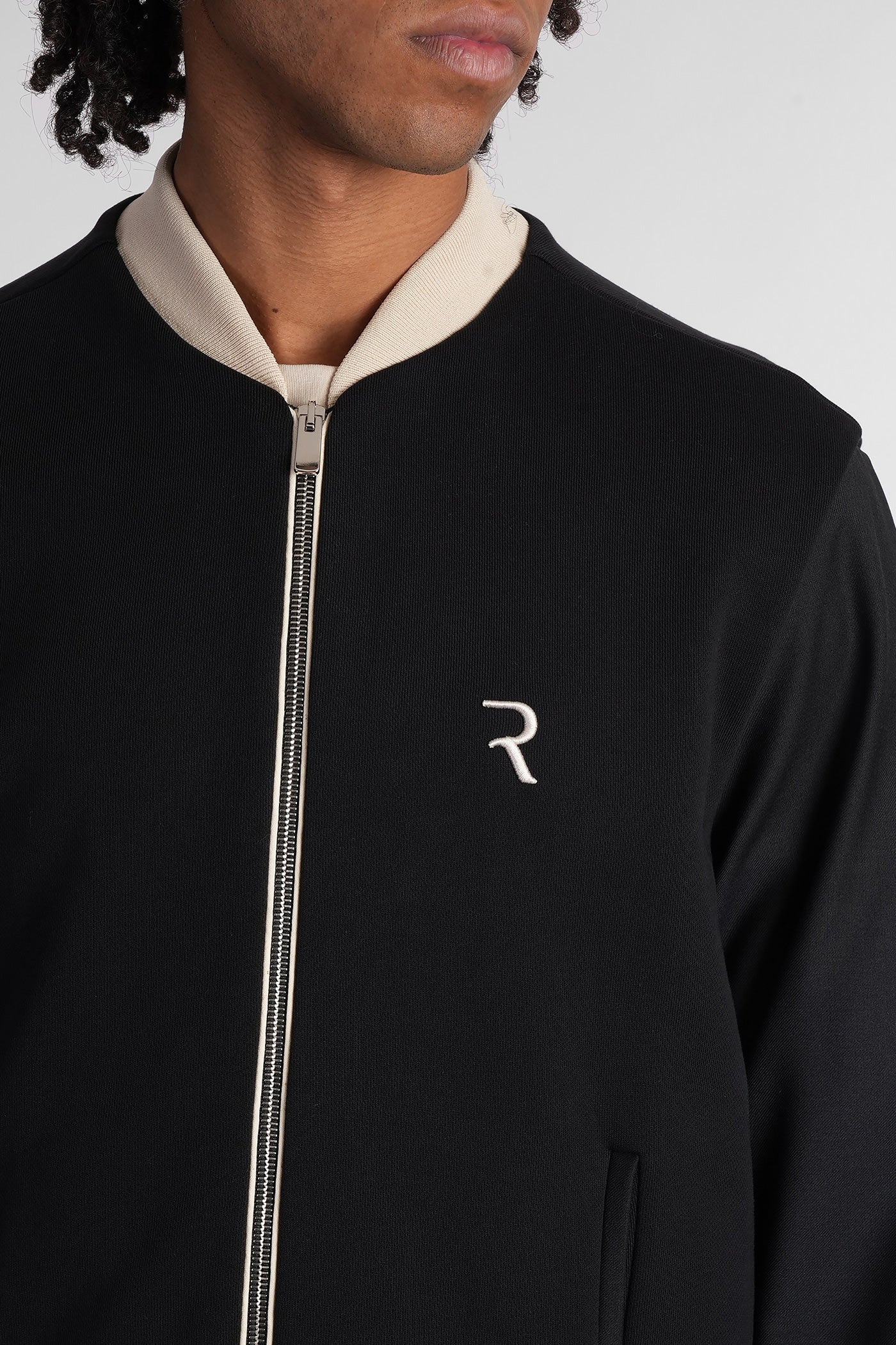 Bomber Jacket in black cotton - Image 5