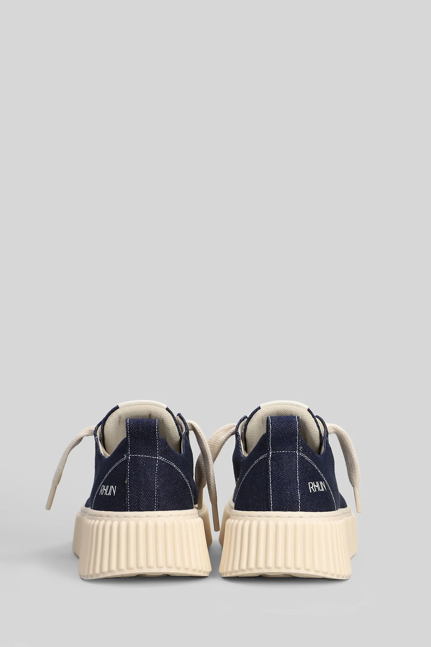 Canvas Sneakers in blue canvas - Image 4