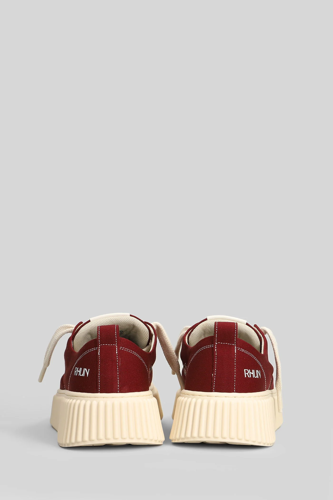 Canvas Sneakers in bordeaux canvas - Image 4