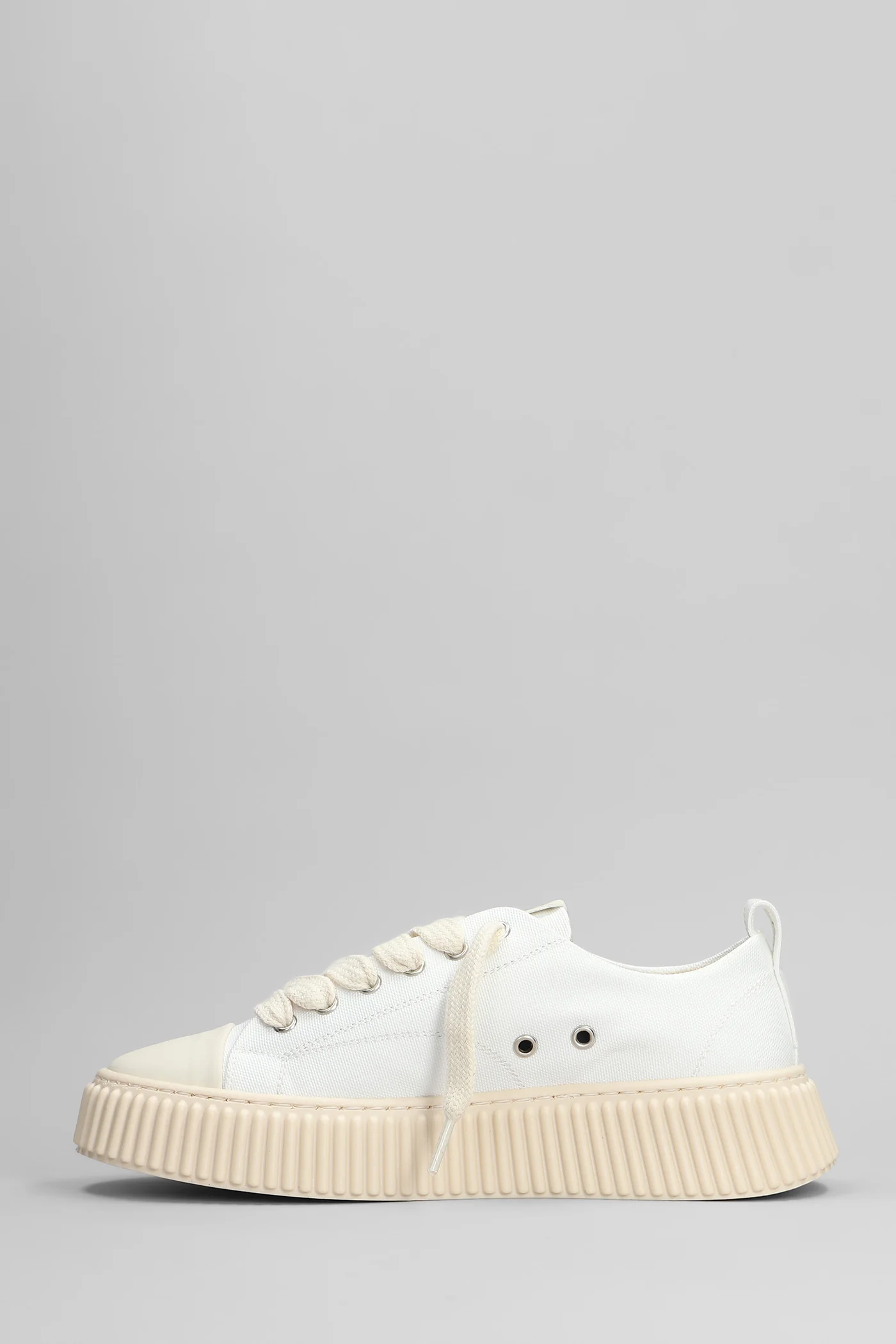 Canvas Sneakers in white canvas - Image 3