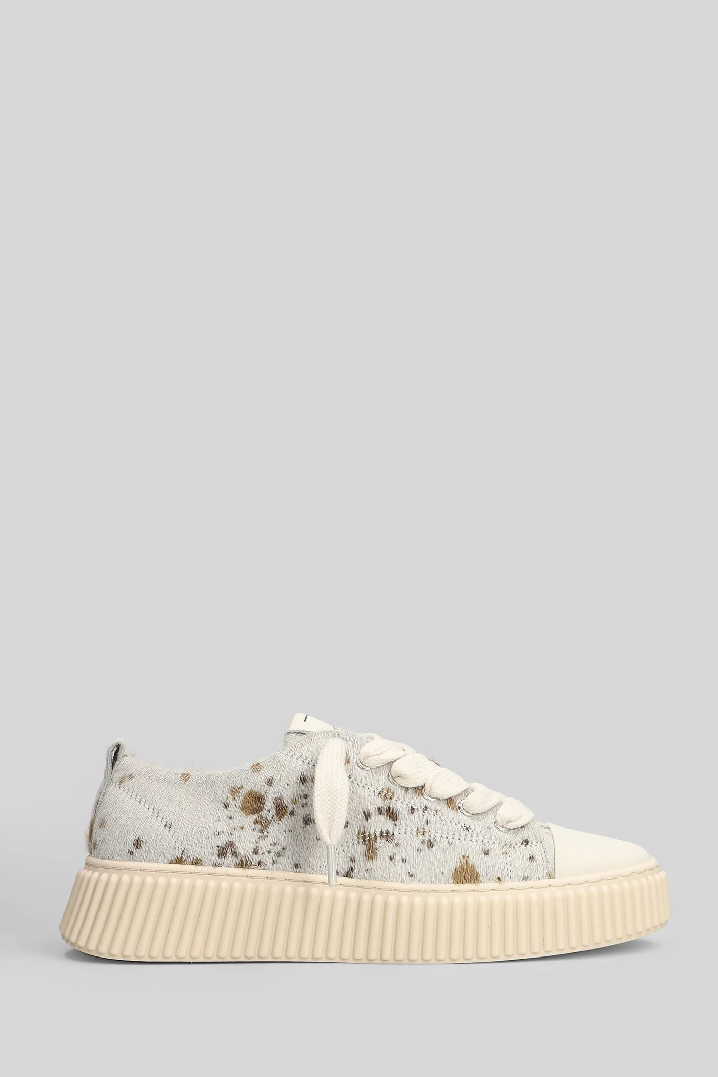 Horse Sneakers in white pony skin