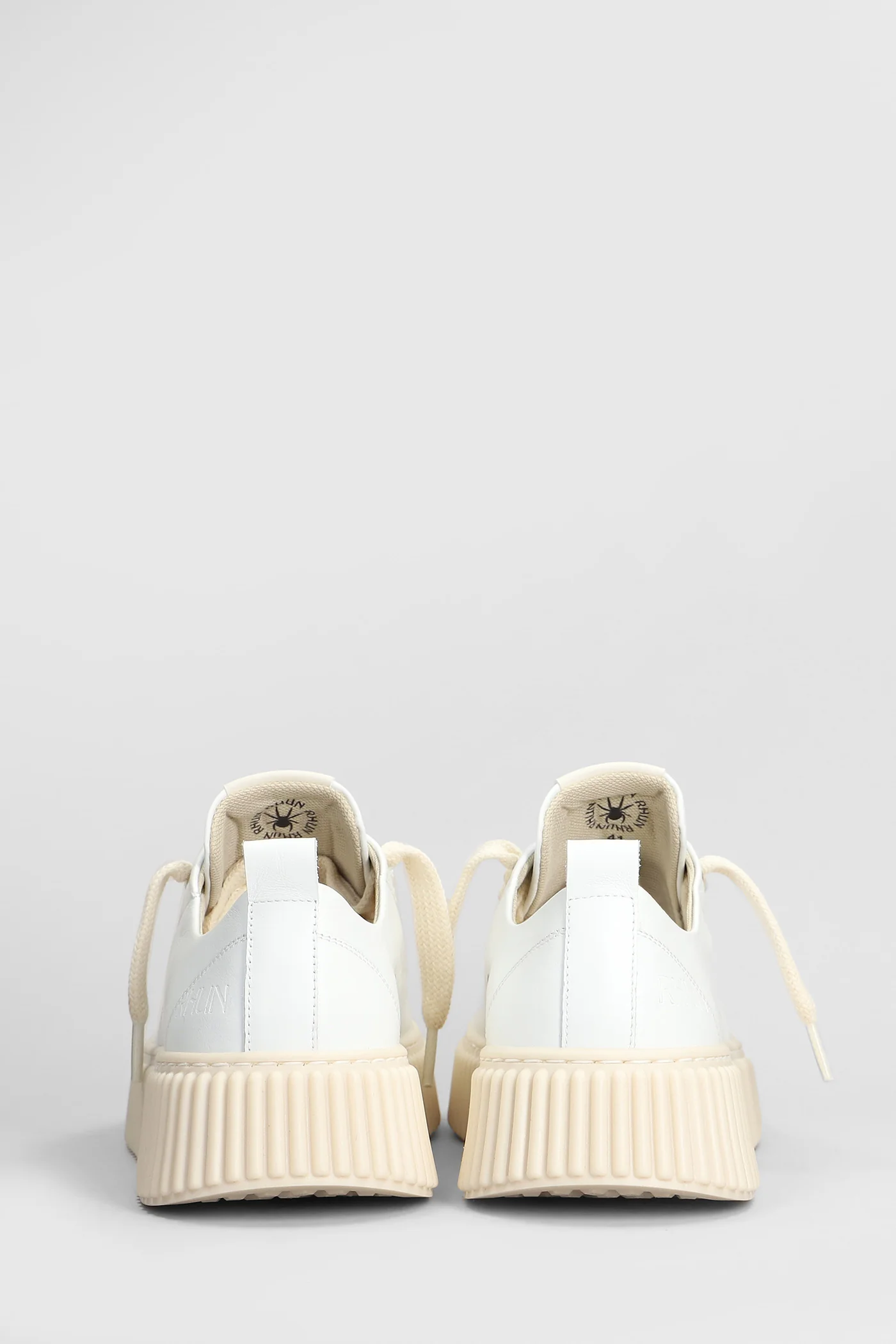 Leather Sneakers in white leather - Image 4