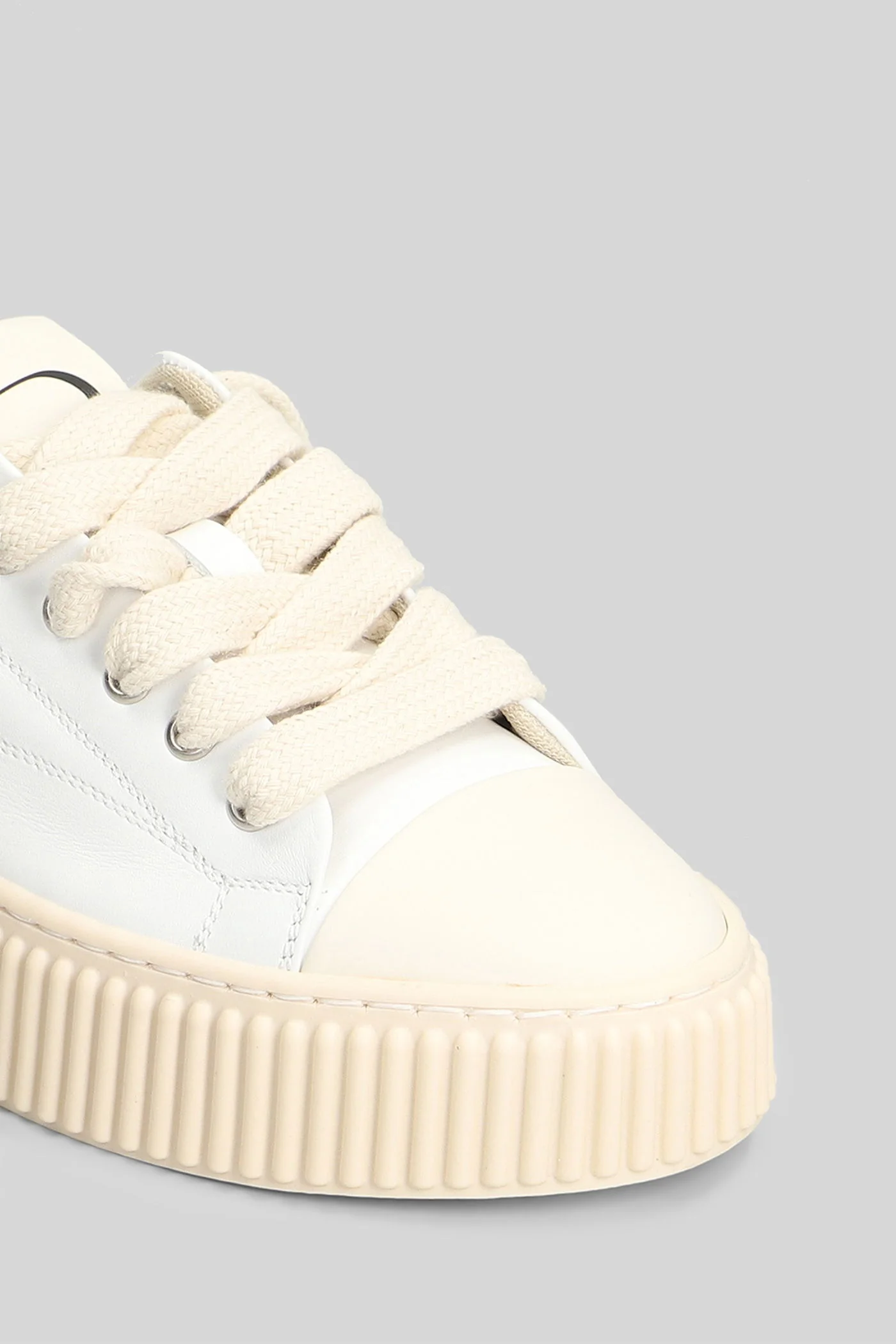 Leather Sneakers in white leather - Image 5