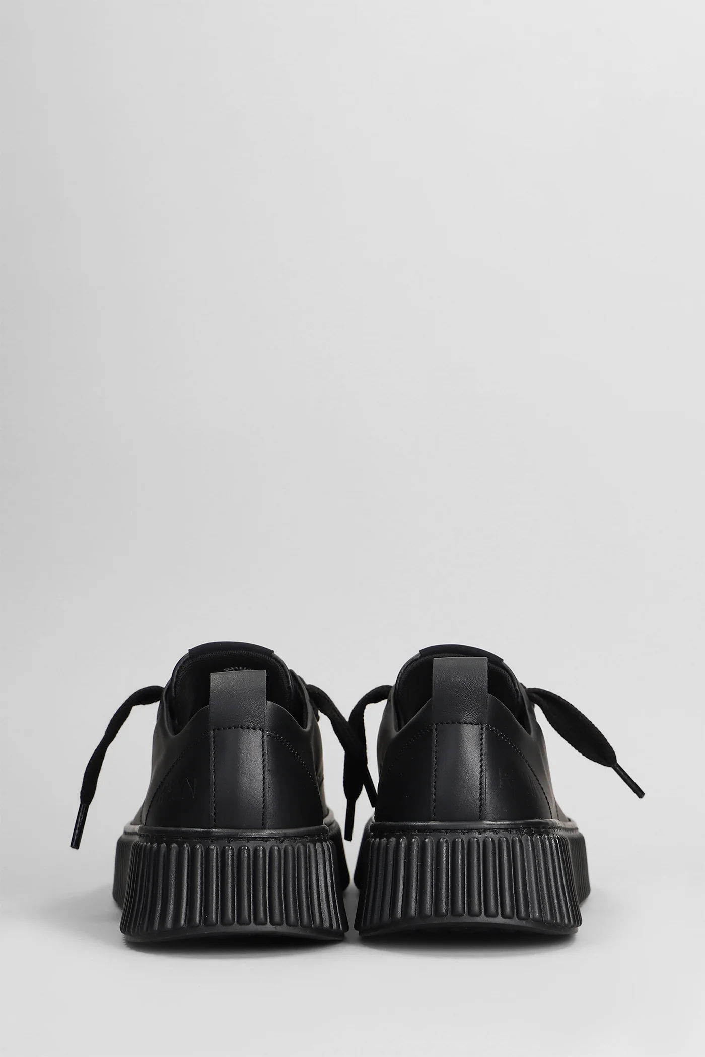 Mono Leather Sneakers in black leather - Image 24
