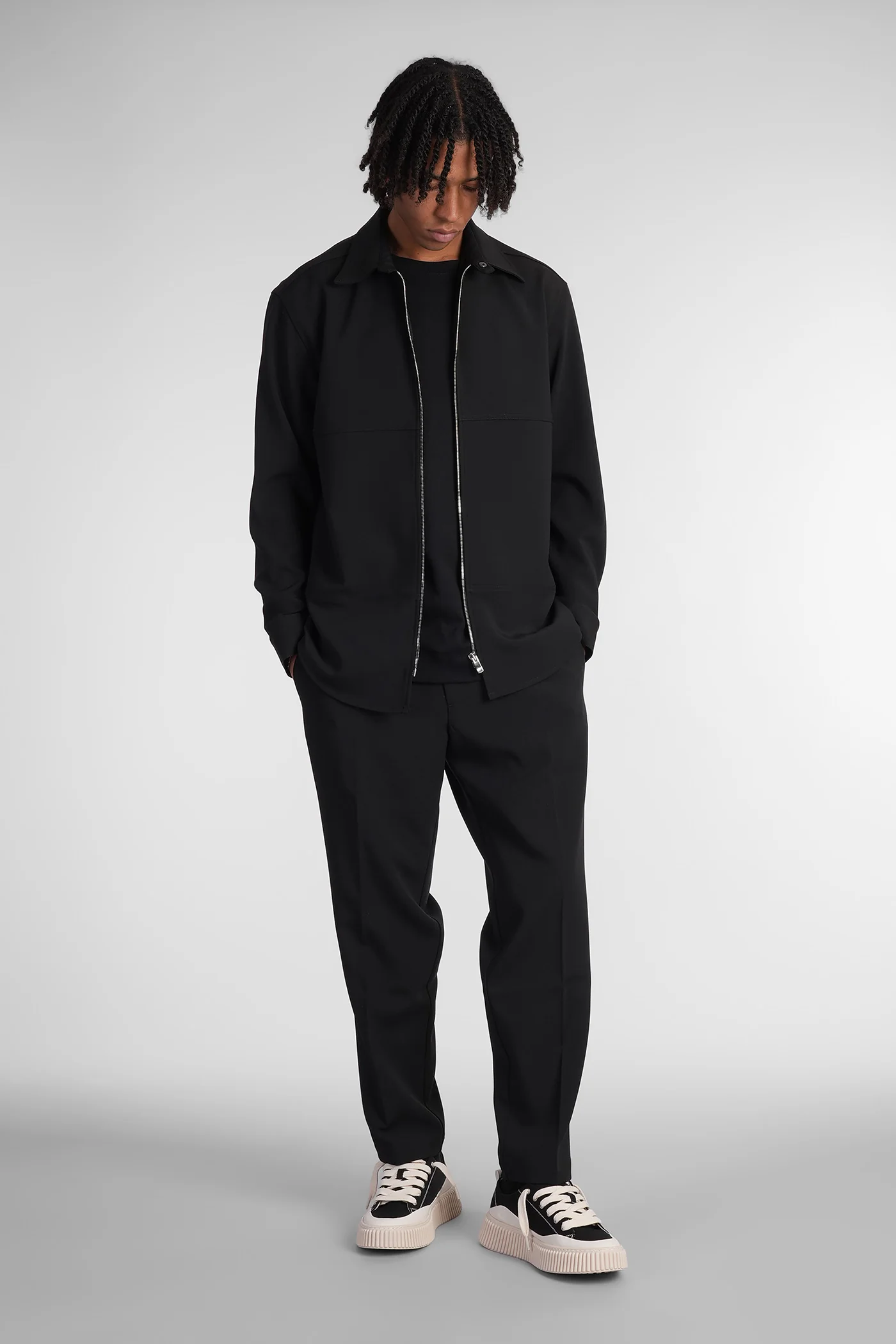 Pants in black polyester - Image 2